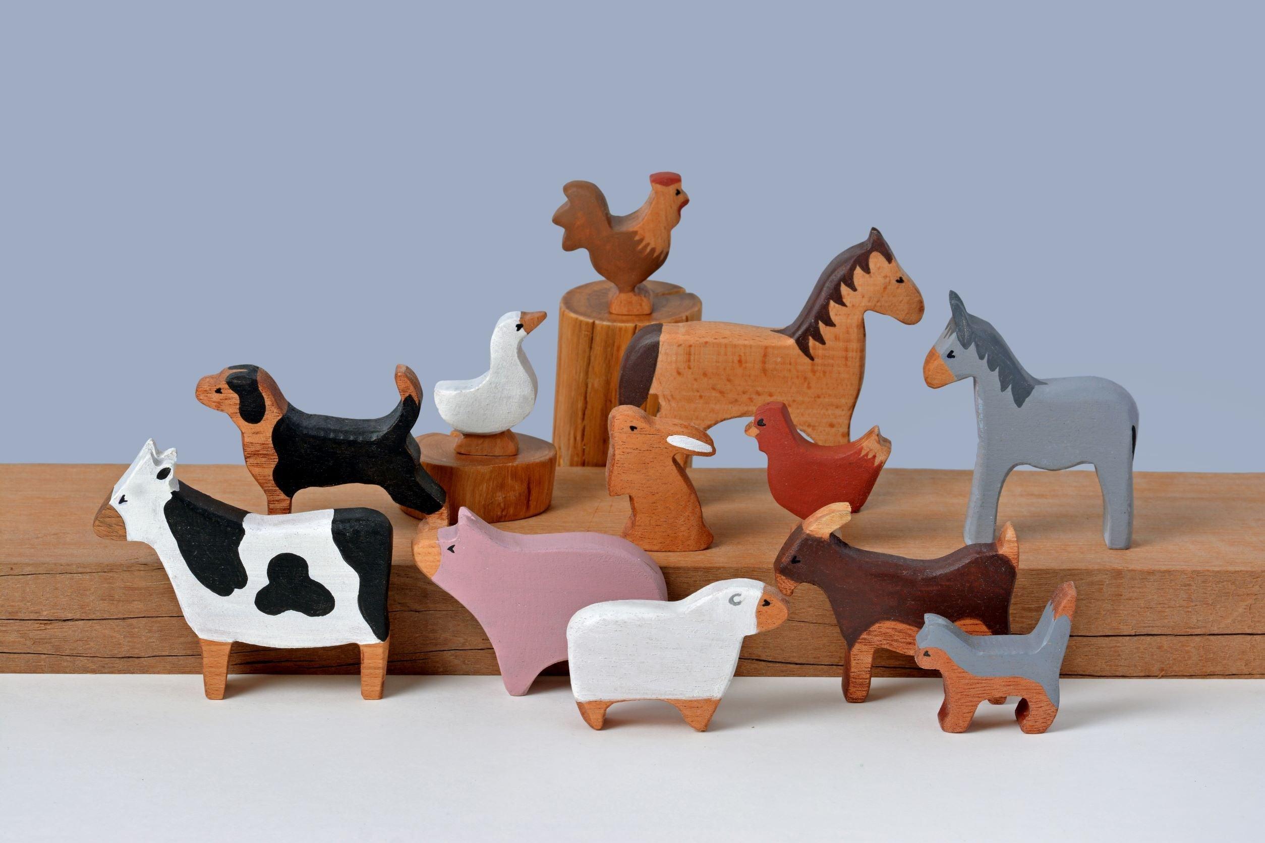 Birch Farm Animals Set Of 12 - Totdot