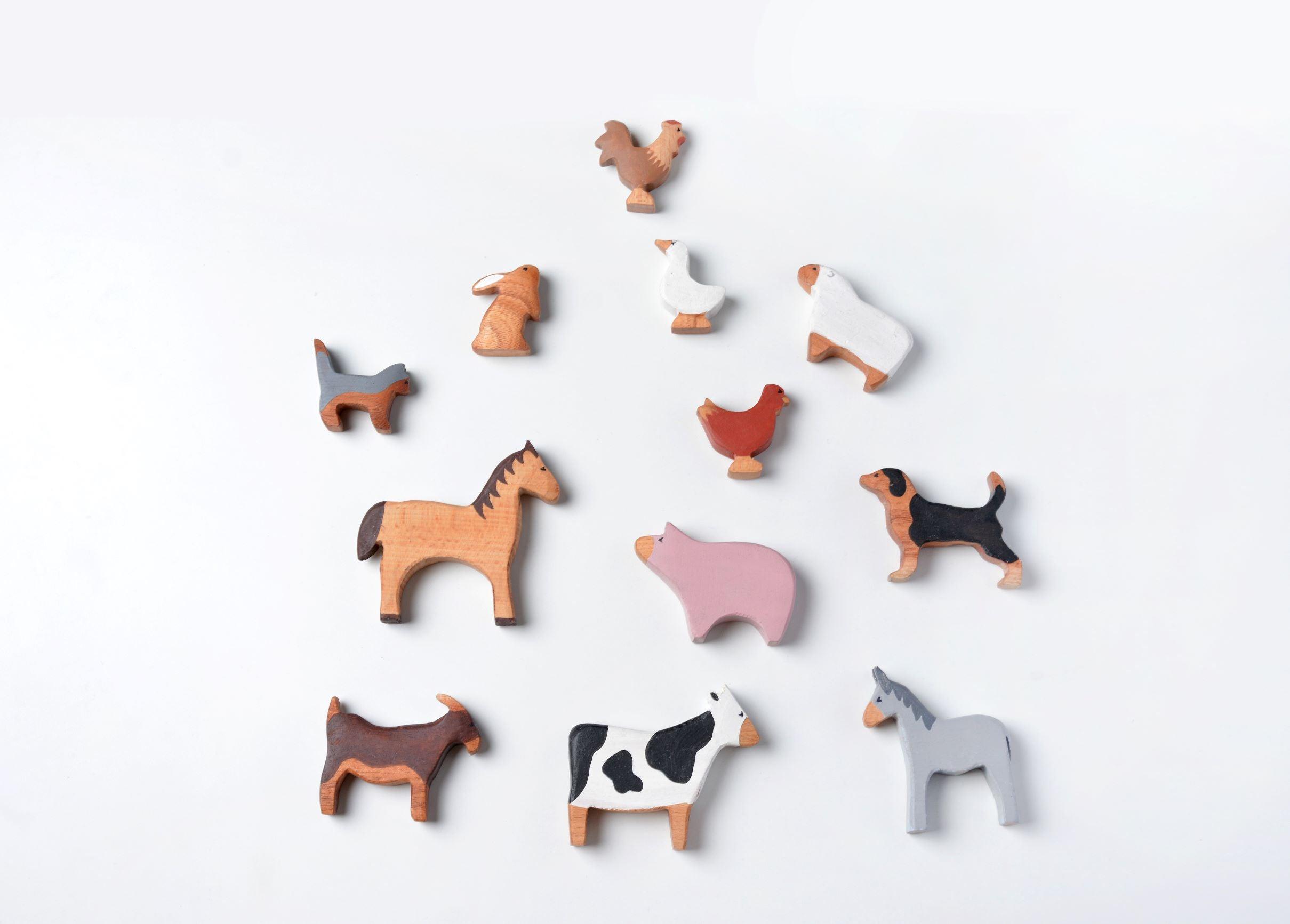 Birch Farm Animals Set Of 12 - Totdot