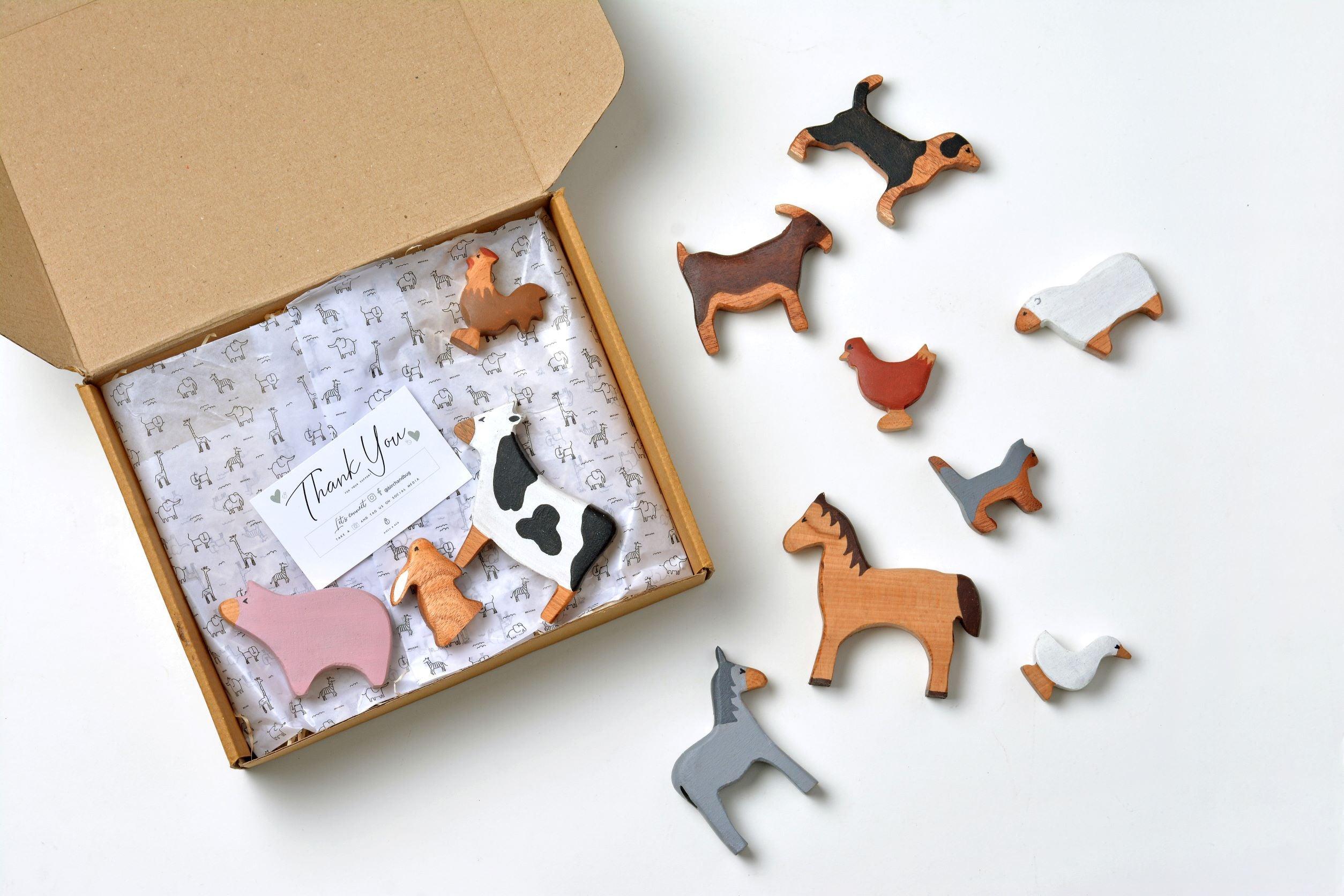 Birch Farm Animals Set Of 12 - Totdot