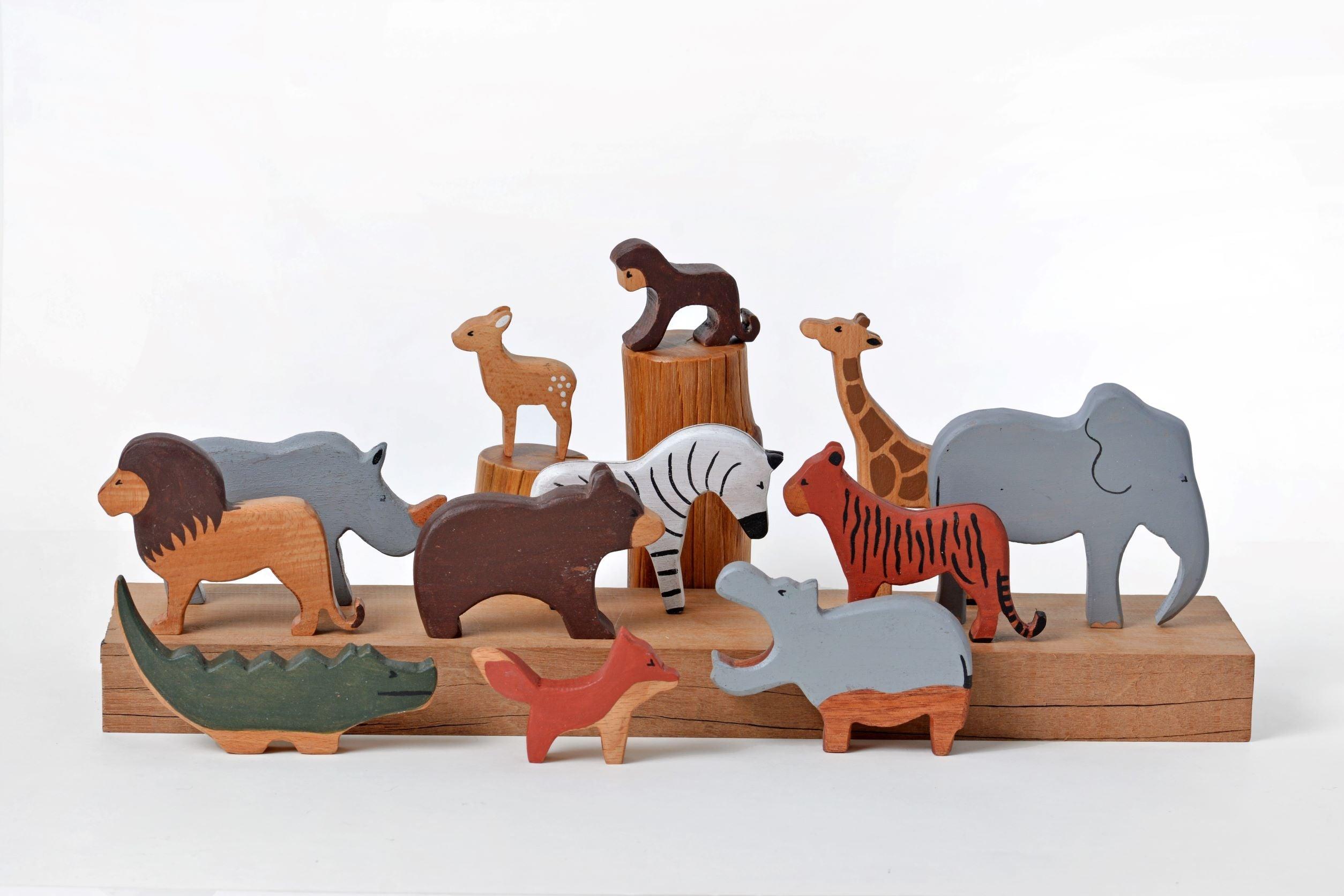 Birch Wild Animals Set Of 12 - Totdot