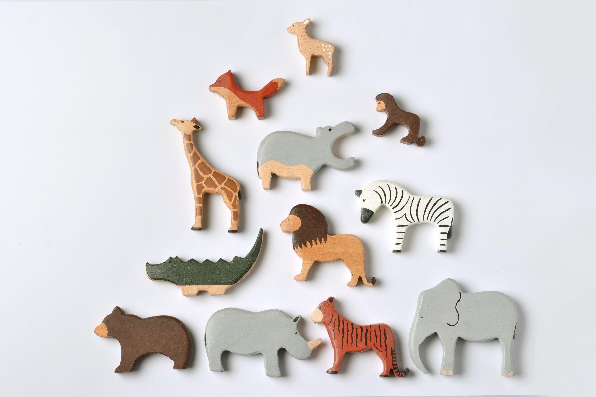 Birch Wild Animals Set Of 12 - Totdot