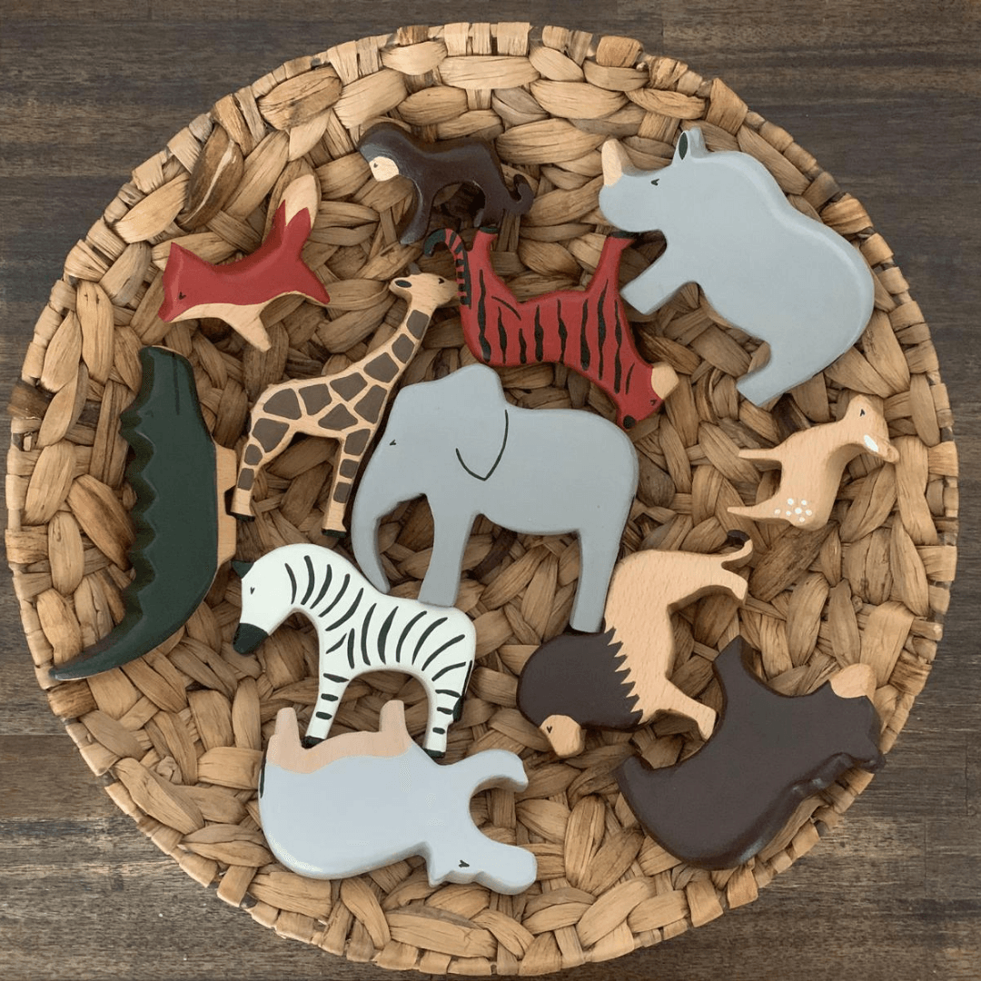 Birch Wild Animals Set Of 12 - Totdot