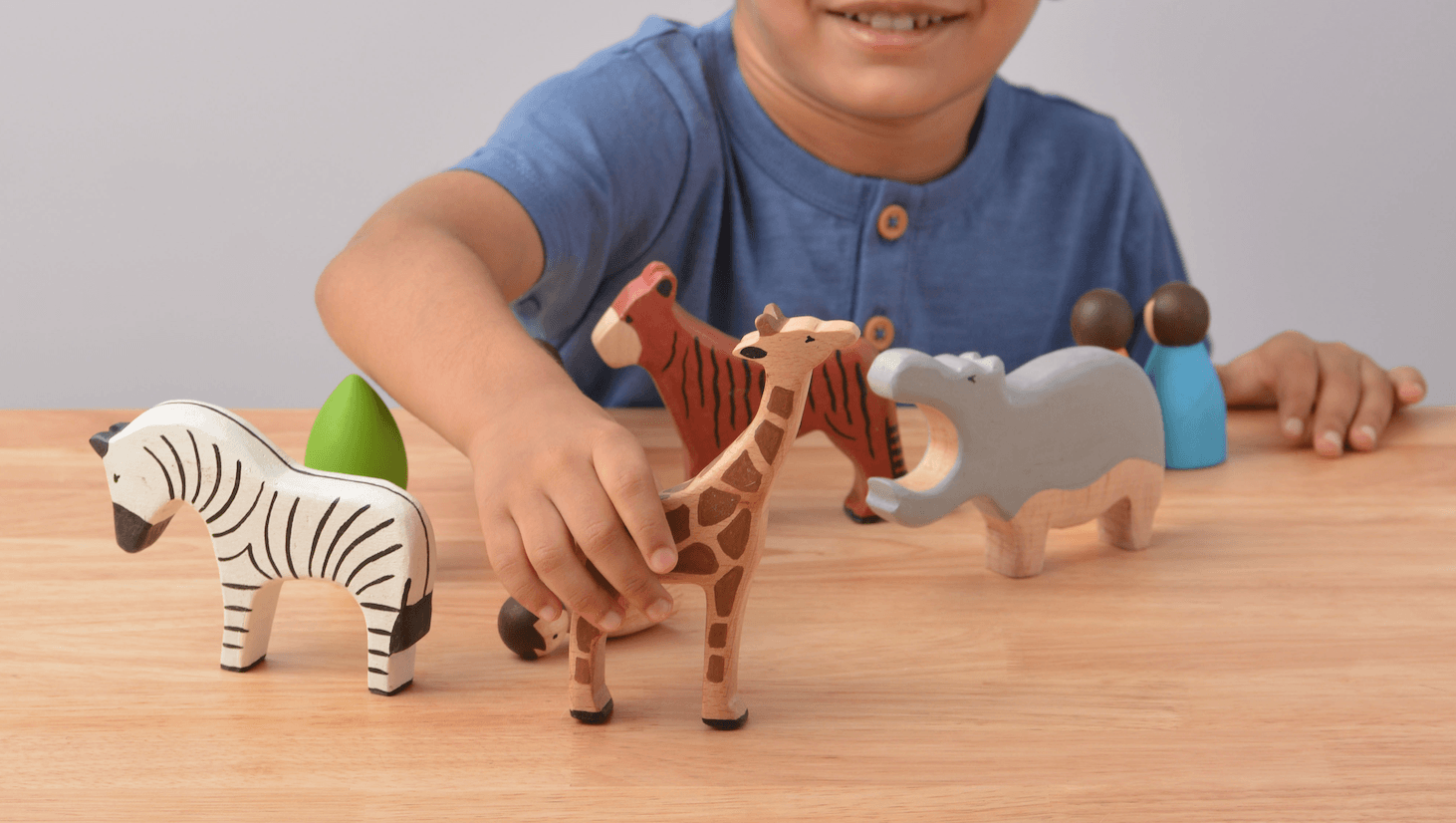 Birch Wild Animals Set Of 12 - Totdot