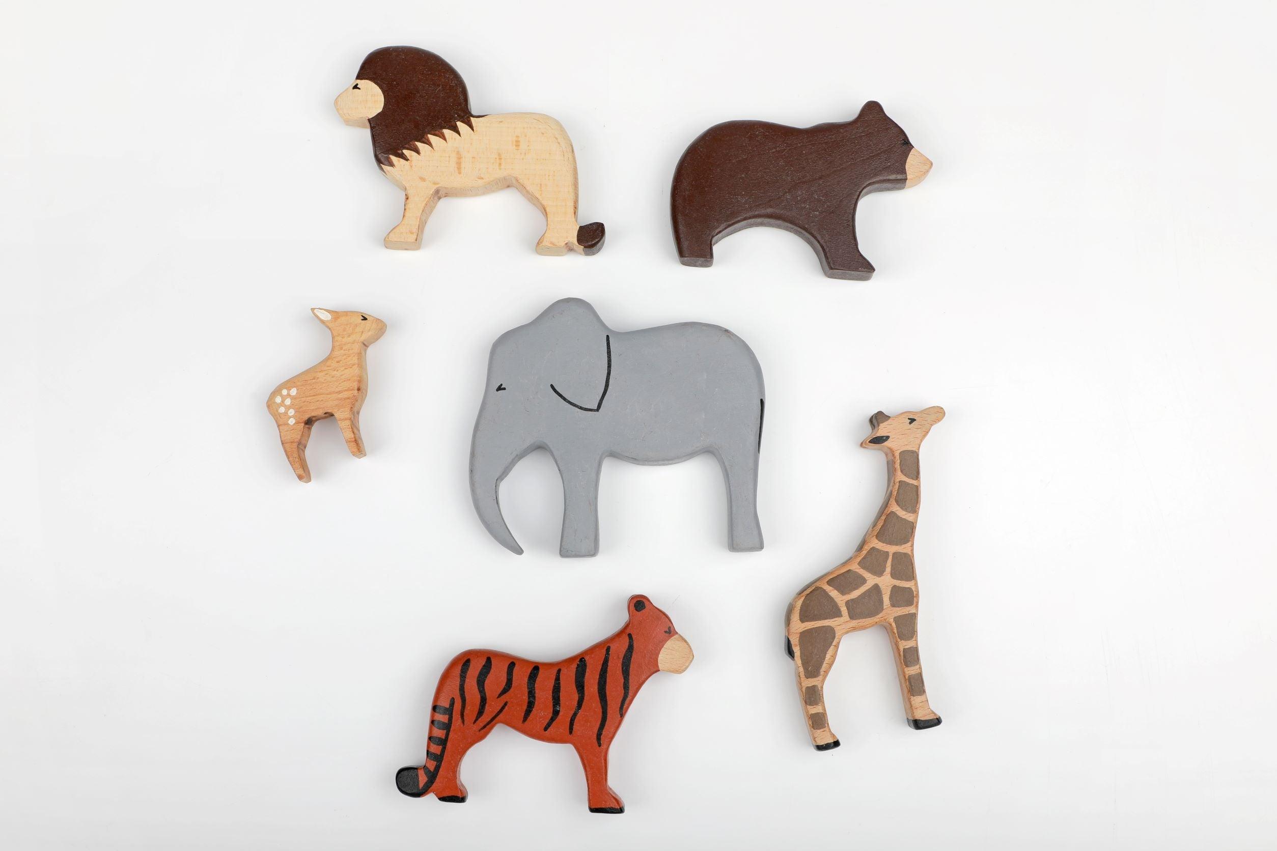 Birch Wild Animals Set Of 6 - Combo 1 - Totdot