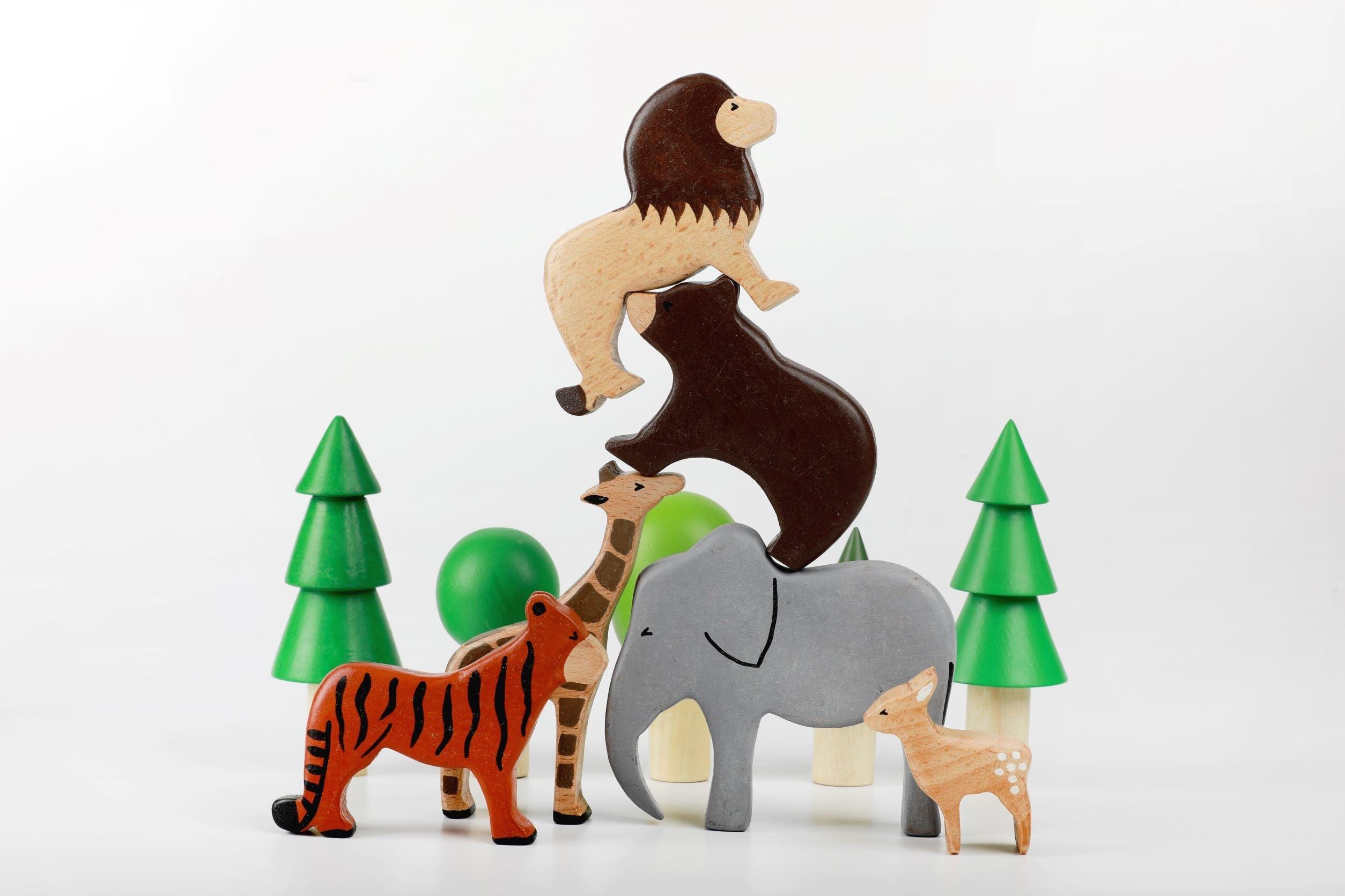 Birch Wild Animals Set Of 6 - Combo 1 - Totdot