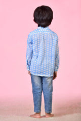 Blue Cotton Shirt - Totdot