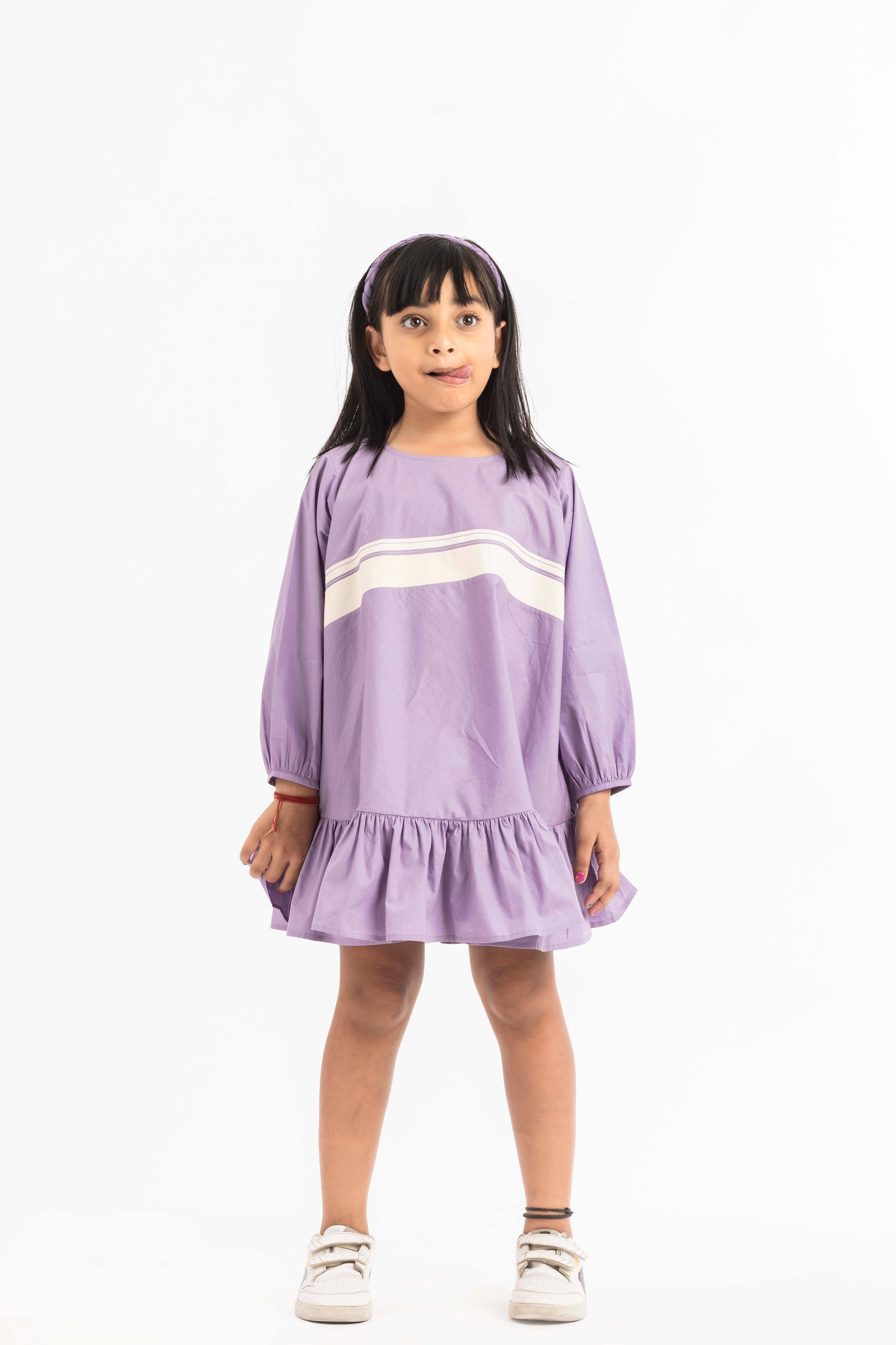 Bottom Frill Dress Lavender - Totdot