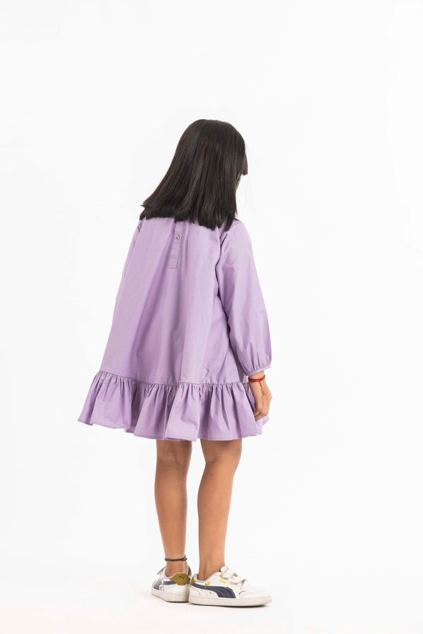 Bottom Frill Dress Lavender - Totdot