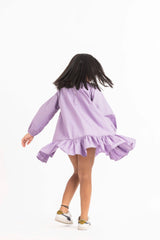 Bottom Frill Dress Lavender - Totdot