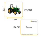 Construction Tools And Vehicles Flash Cards - Totdot
