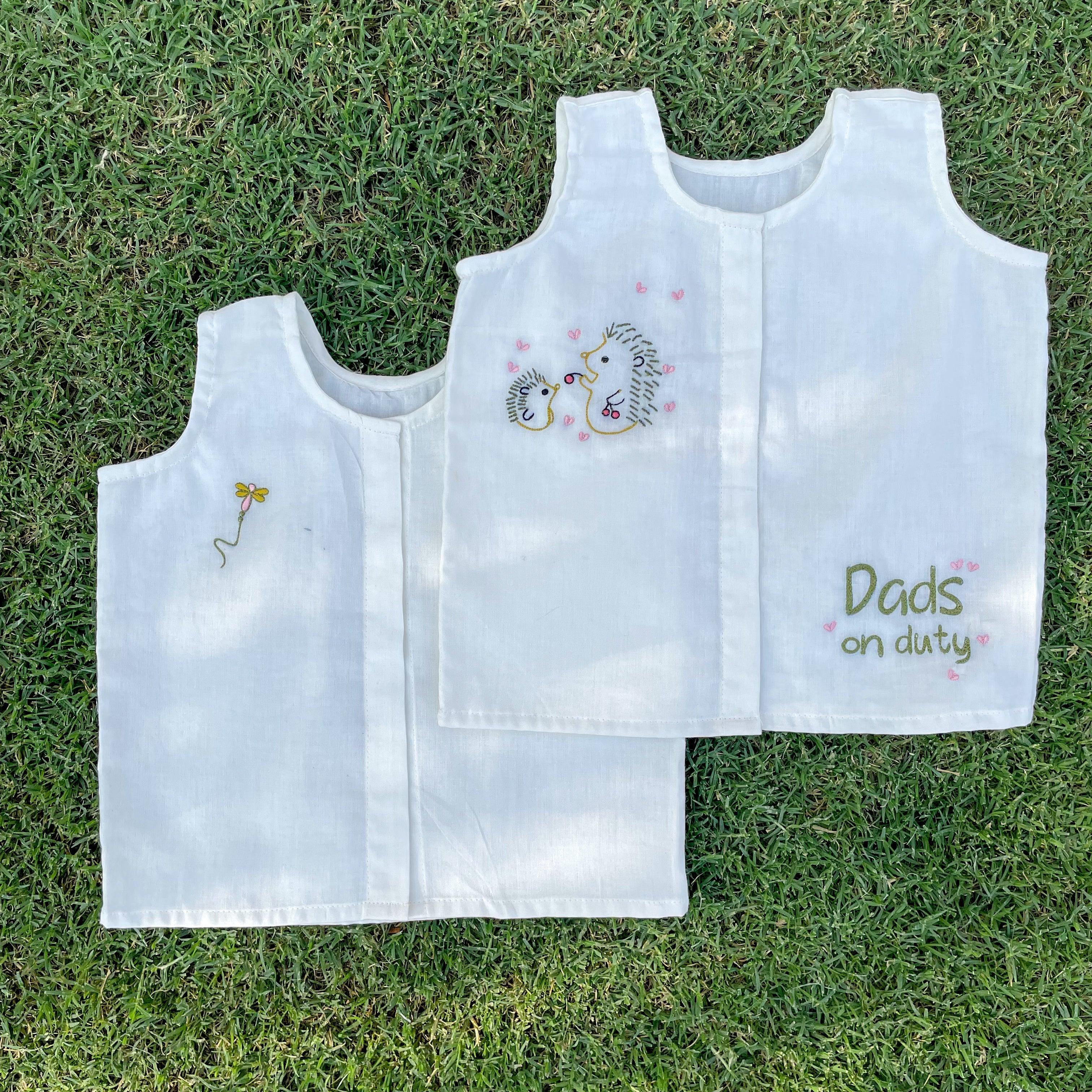 Cotton Jhablas/Vests -Set of 2(HedgeHog) - Totdot