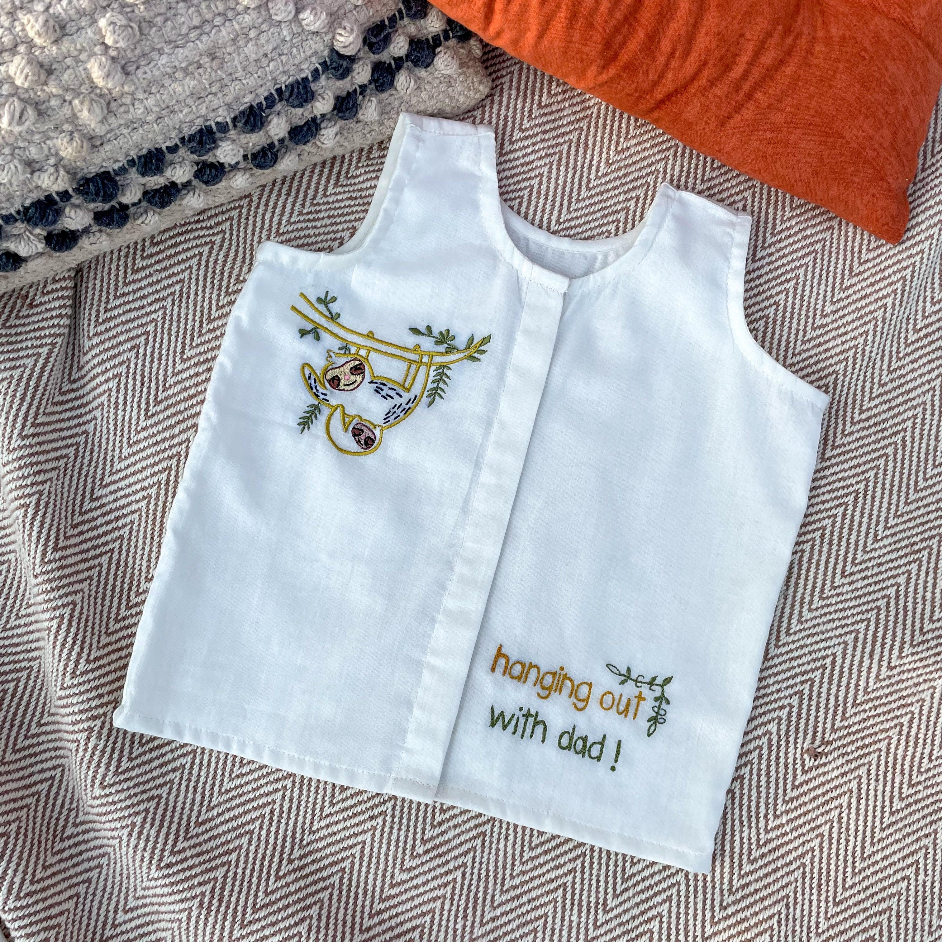 Cotton Jhablas/Vests -Set of 2(Sloth) - Totdot