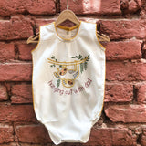 Cotton Romper- Hanging out with Dad - Totdot