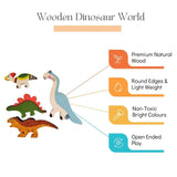 Dinosaur World Wooden Toy (9 Piece) - Totdot