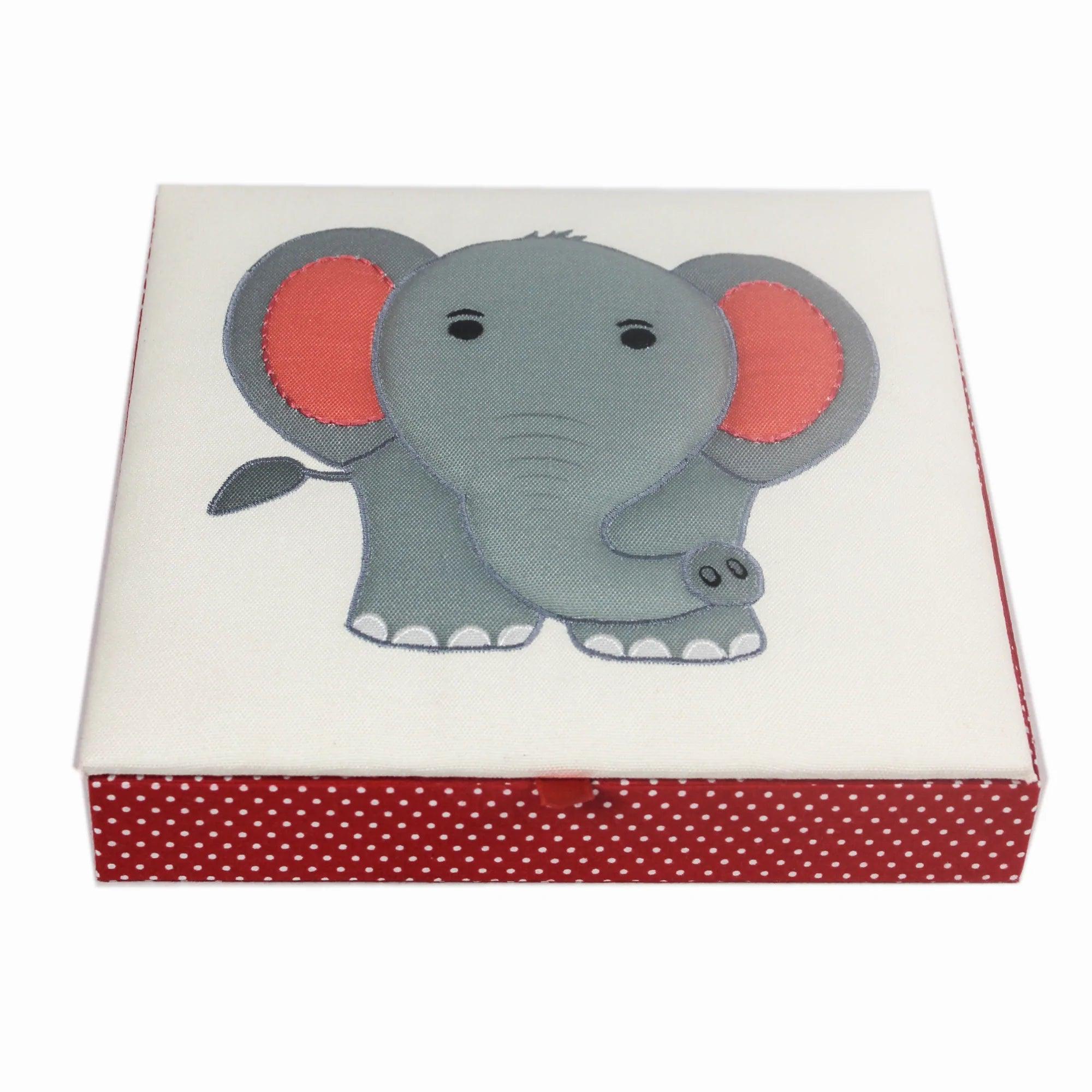 Elephant Design Set of 2 Book / Magazine Holder With Stationary Tray - Totdot