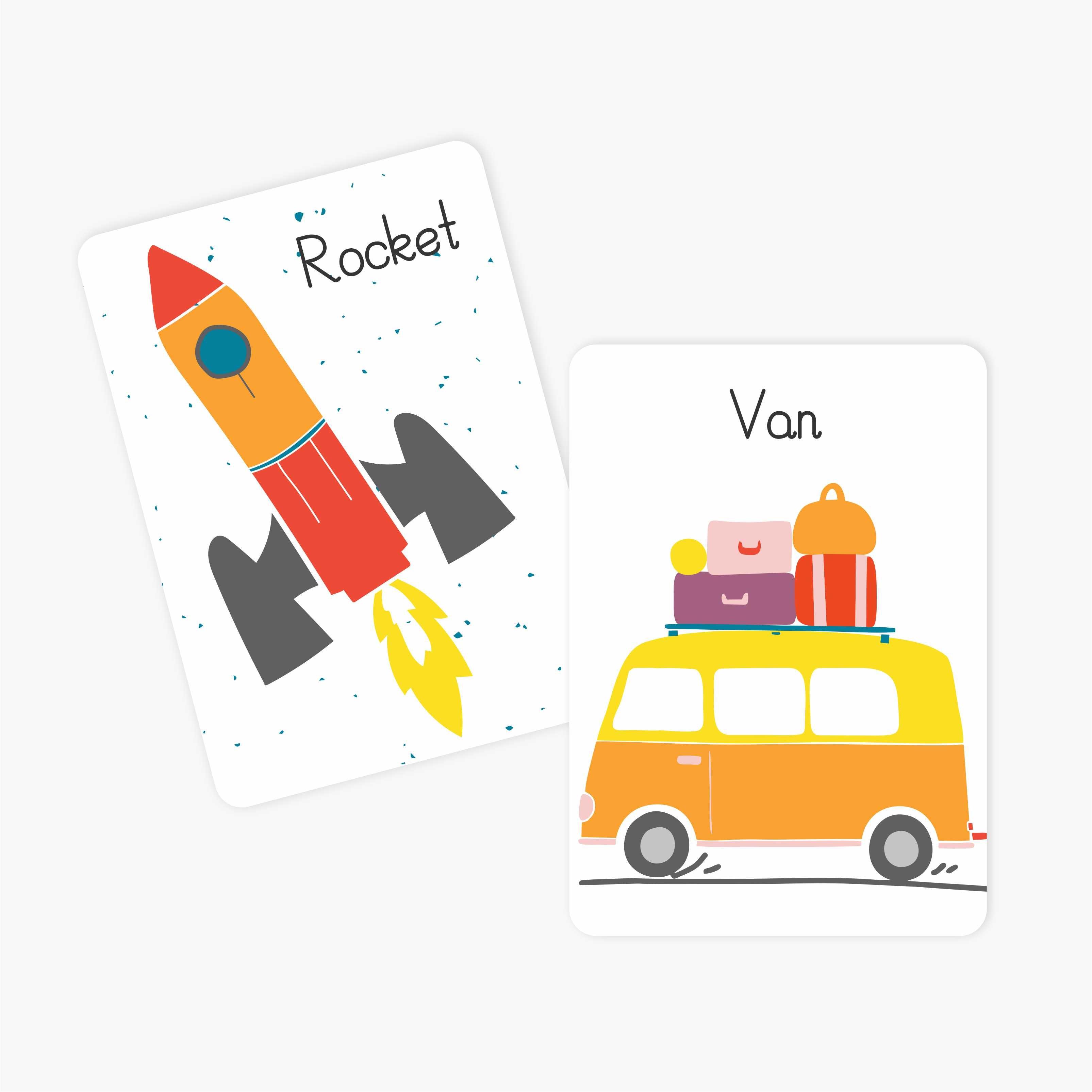 Flash Cards Vehicles - Totdot