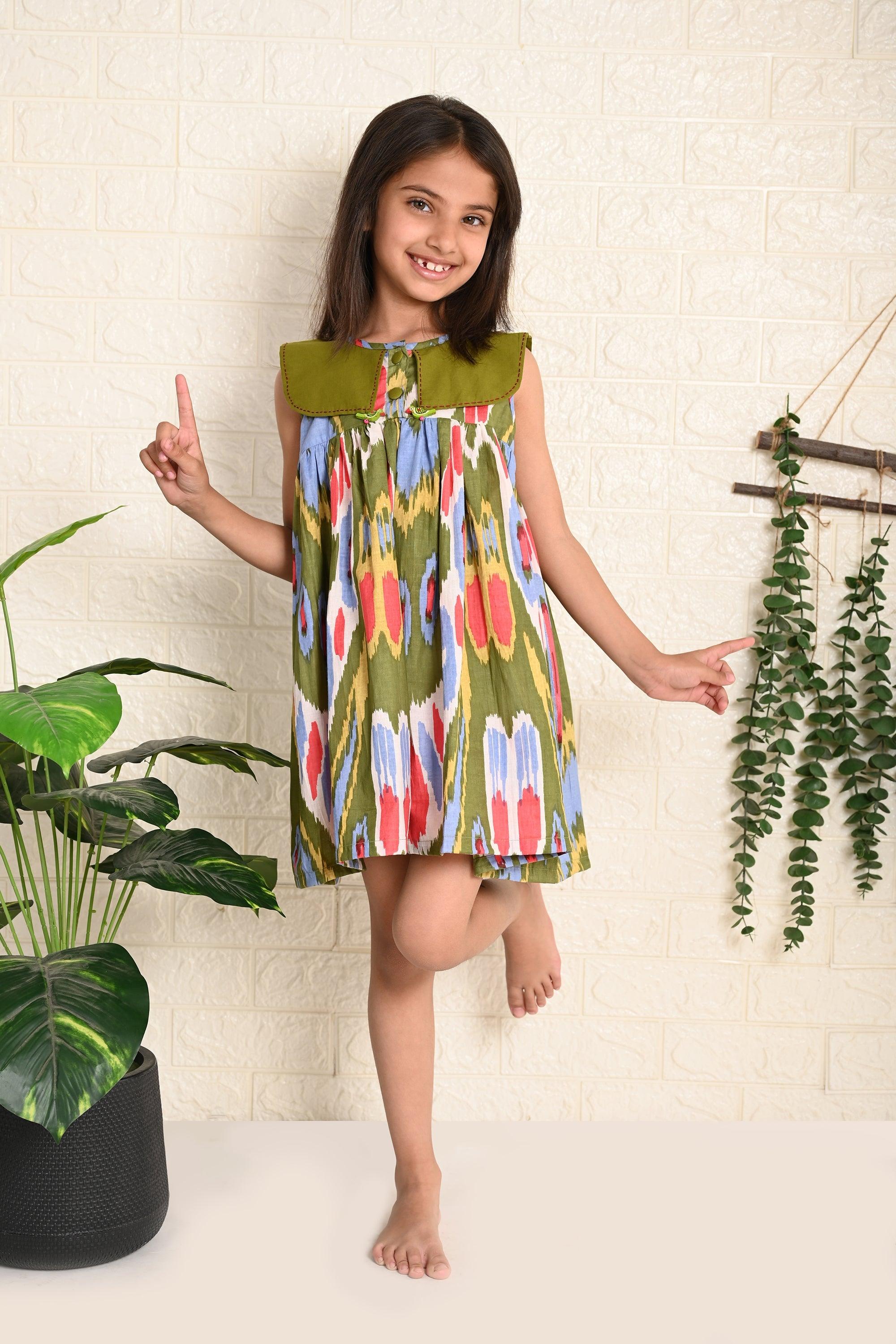 Forest Ikat Dress - Totdot