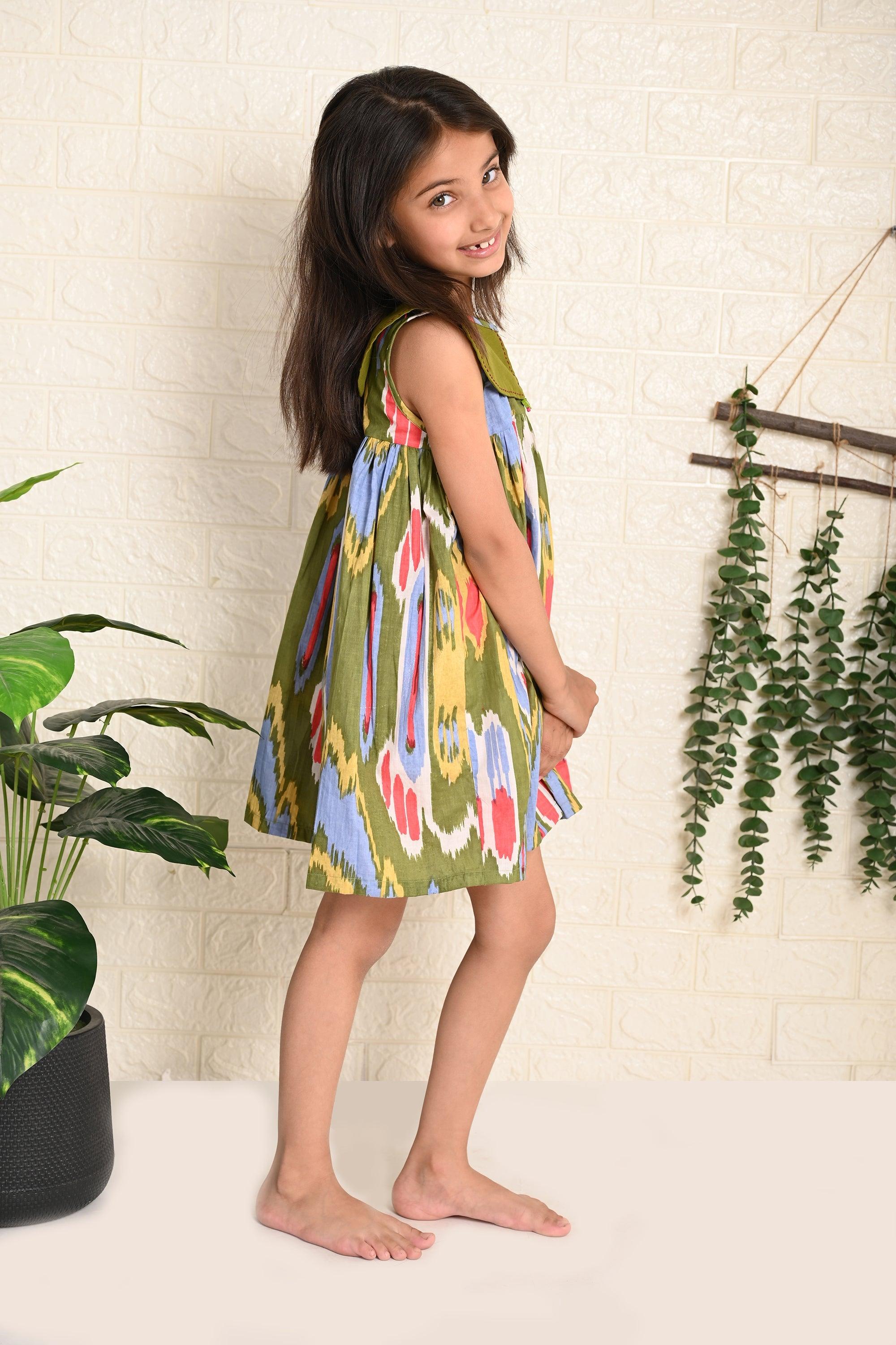 Forest Ikat Dress - Totdot