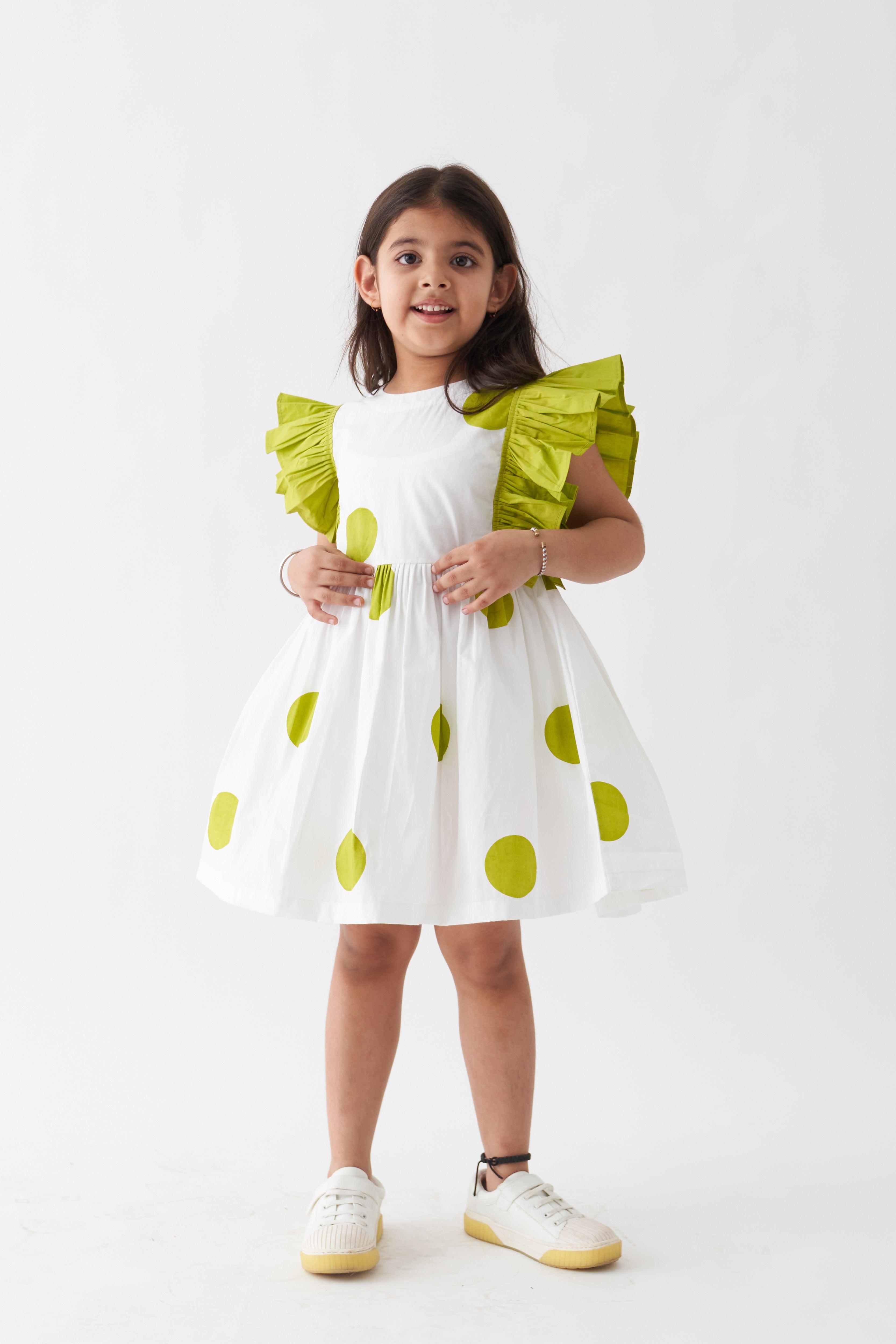 Frill Sleeve Dress - Totdot