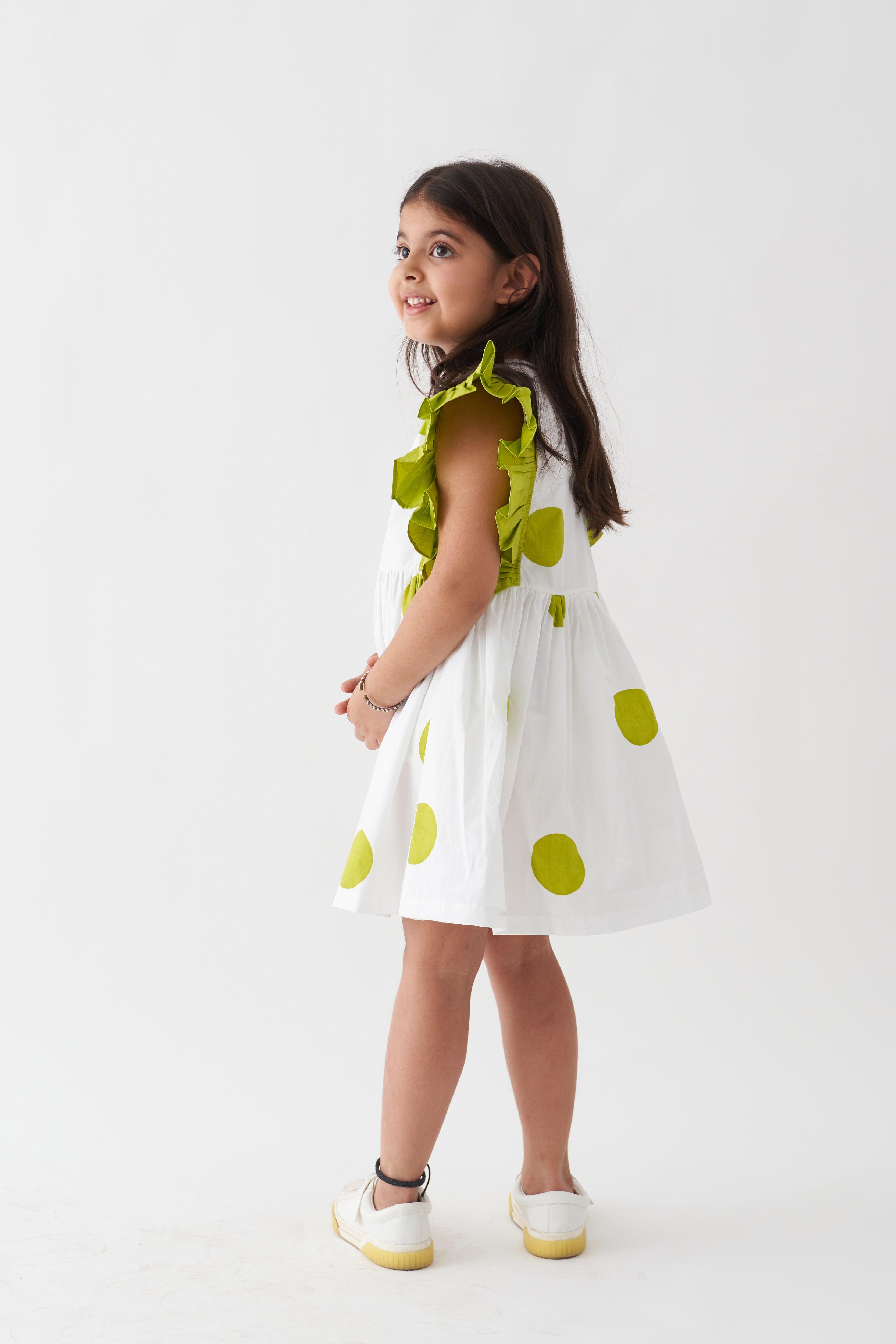 Frill Sleeve Dress - Totdot