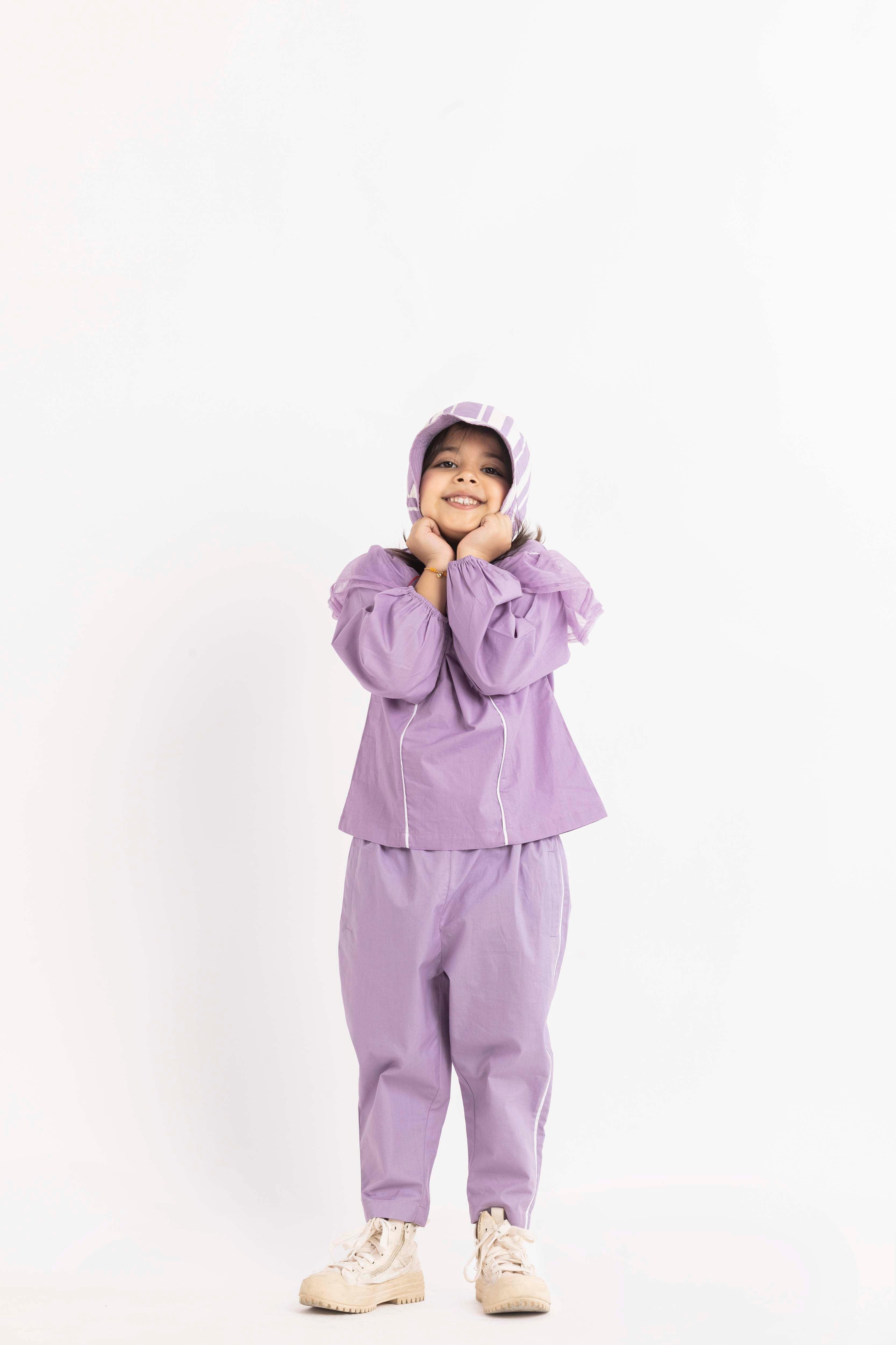 Frill Top Co-ord Lavender - Totdot