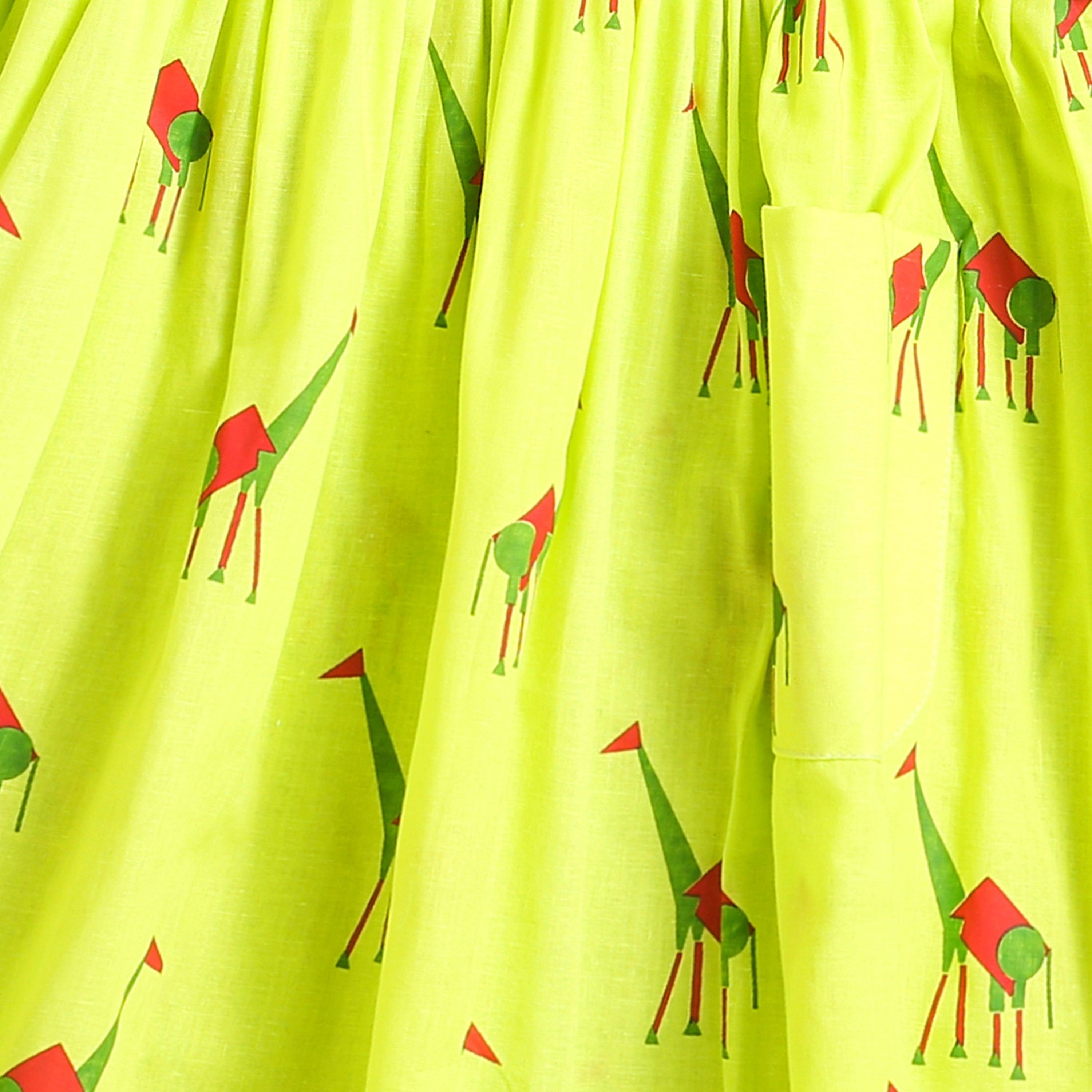 Green Triangle Frock - Totdot