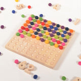 Hundred board with Wool Balls - hundred frame - 100 board - counting board - Montessori toy - math manipulative - Totdot
