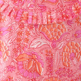 Ikeda Designs Cotton Floral Kurta set - Peach - Totdot