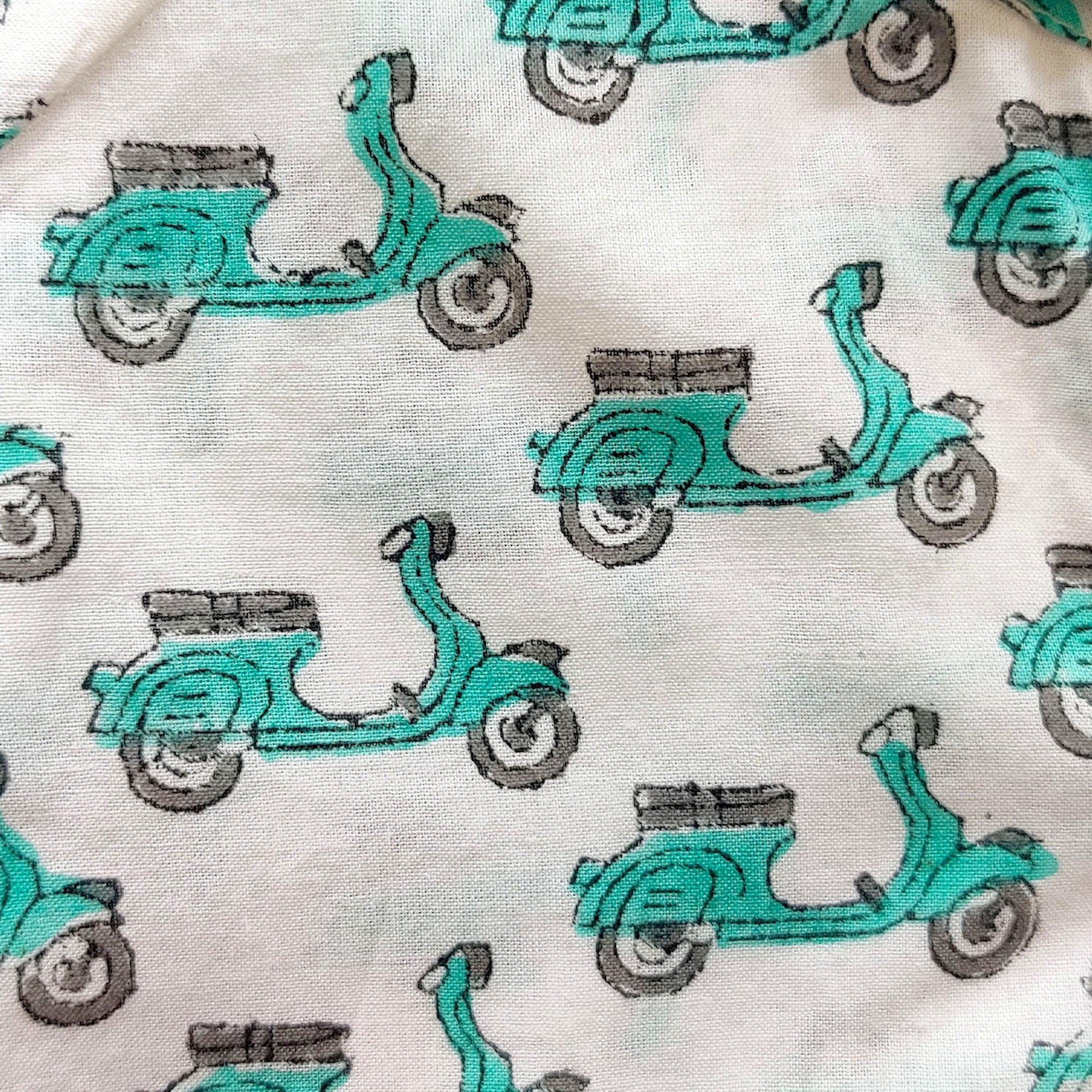 Ikeda Designs Scooter Print Raglan sleeves Shirt - Multicolor - Totdot