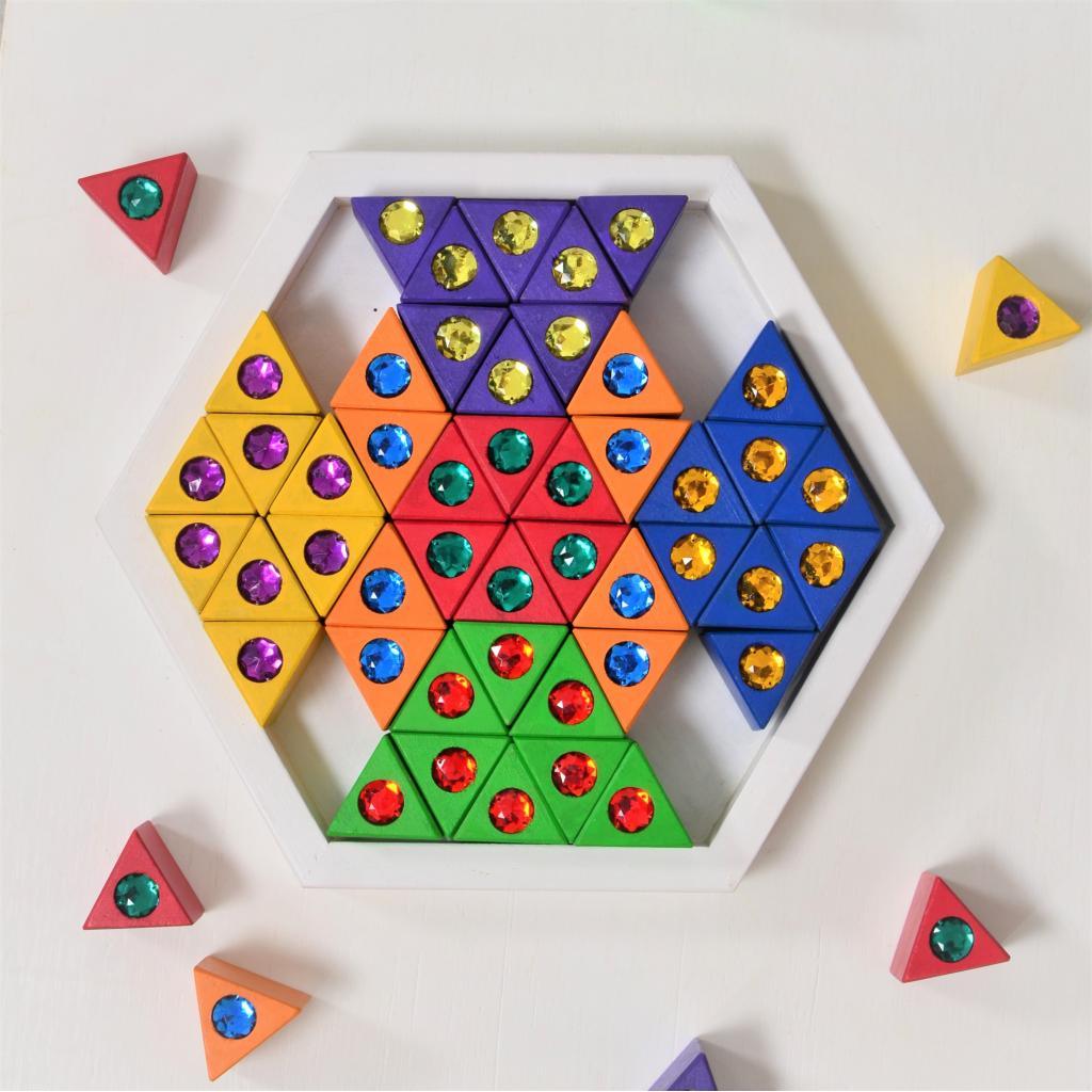 Jewelled Triangles – 54 Pieces - Totdot