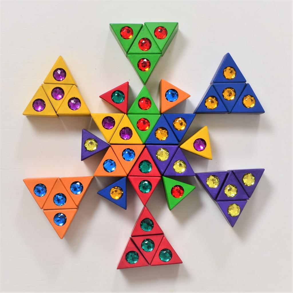 Jewelled Triangles – 54 Pieces - Totdot