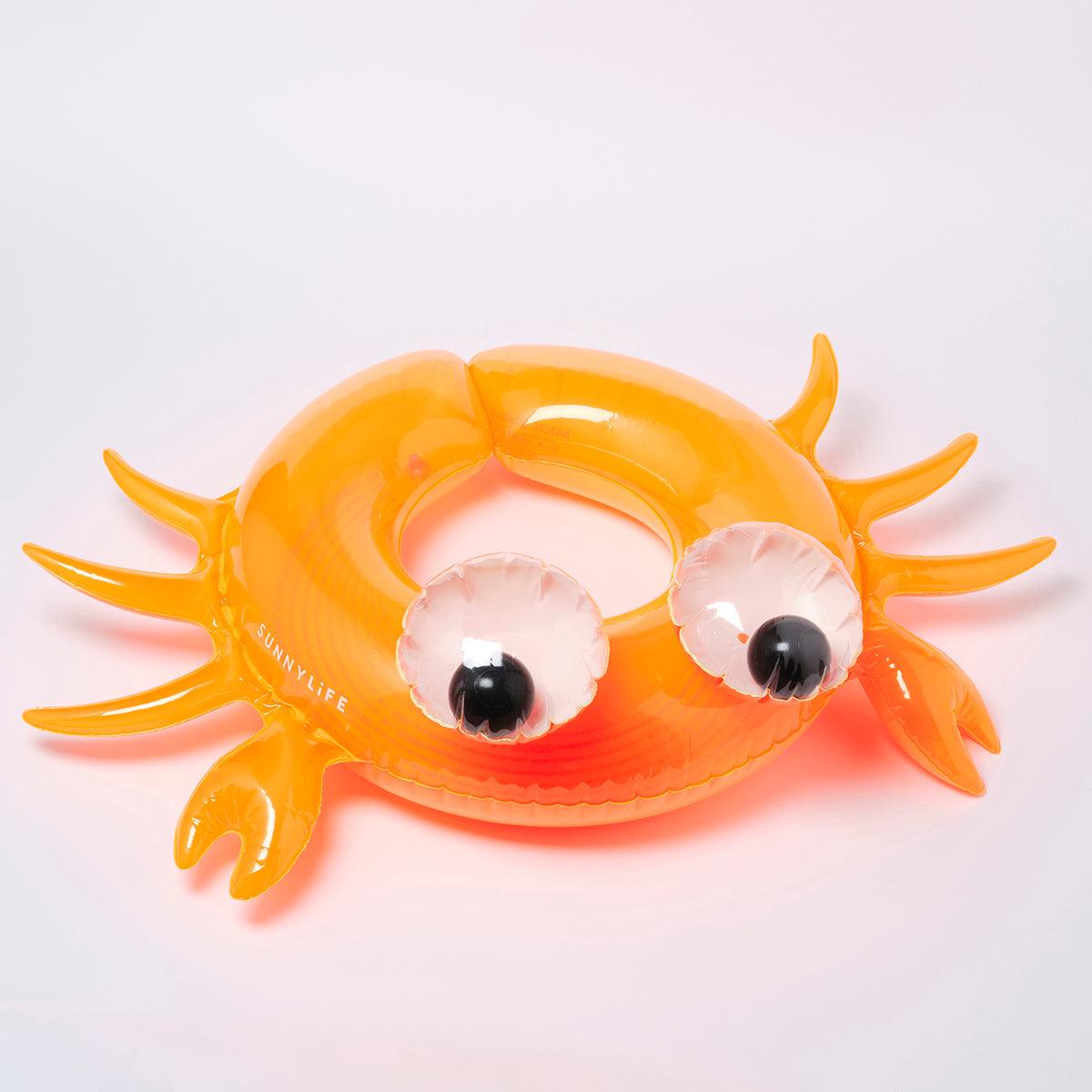 Kiddy Pool Ring Sonny the Sea Creature Neon Orange - Totdot