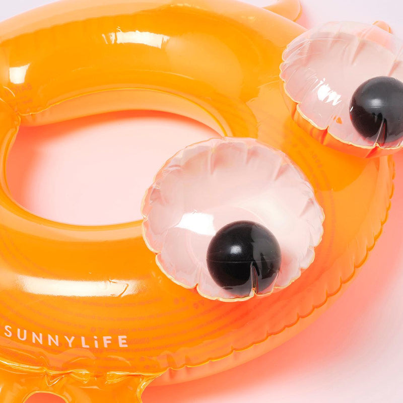 Kiddy Pool Ring Sonny the Sea Creature Neon Orange - Totdot