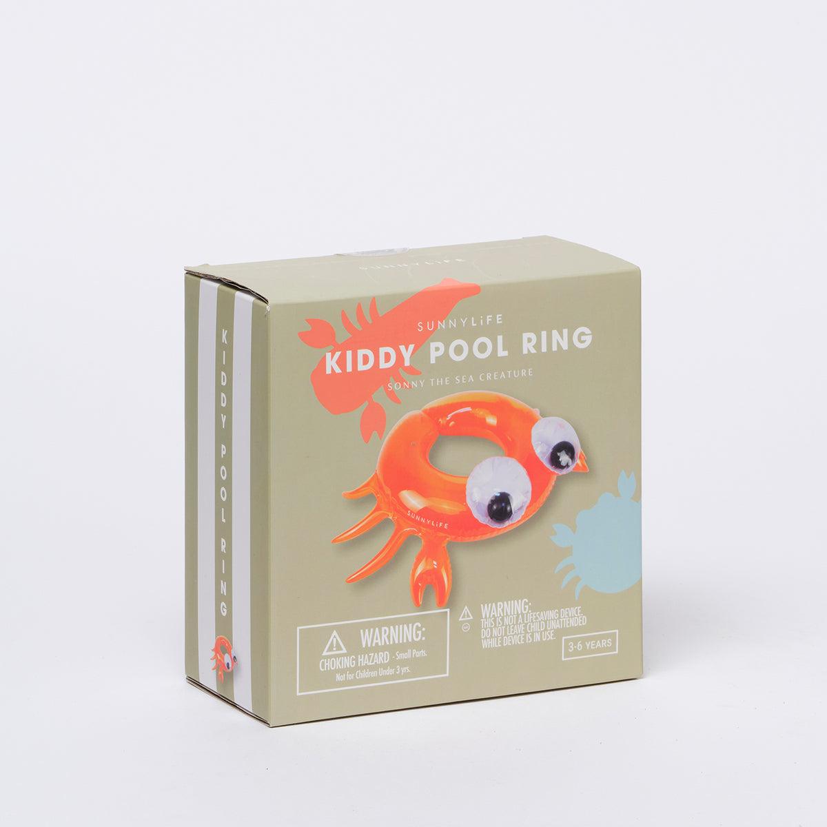 Kiddy Pool Ring Sonny the Sea Creature Neon Orange - Totdot