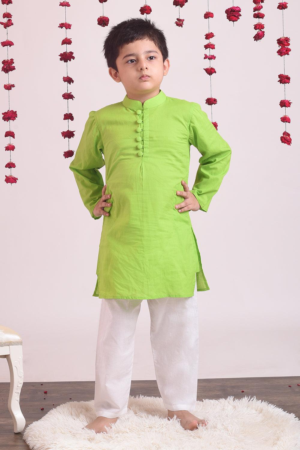 Lime Kurta Set - Totdot