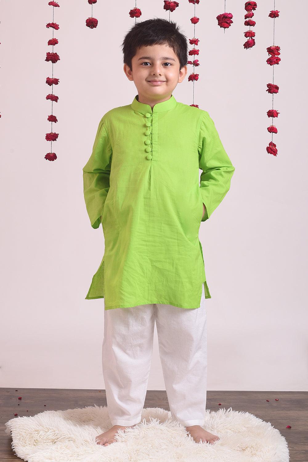 Lime Kurta Set - Totdot