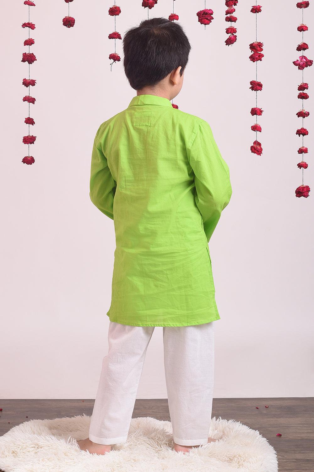 Lime Kurta Set - Totdot