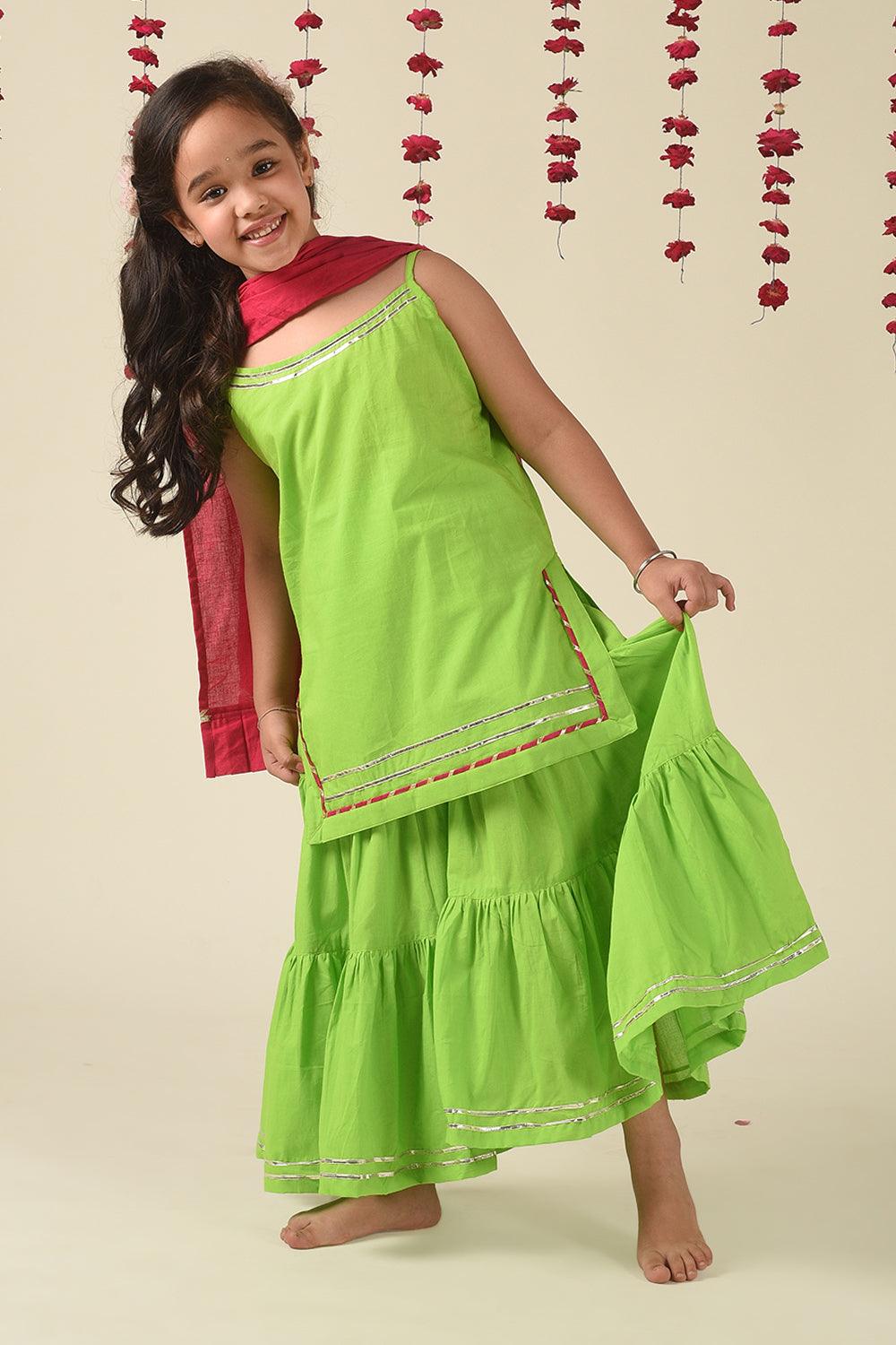 Lime Sharara Set - Totdot