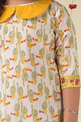 Macaw Pleated Dress - Totdot