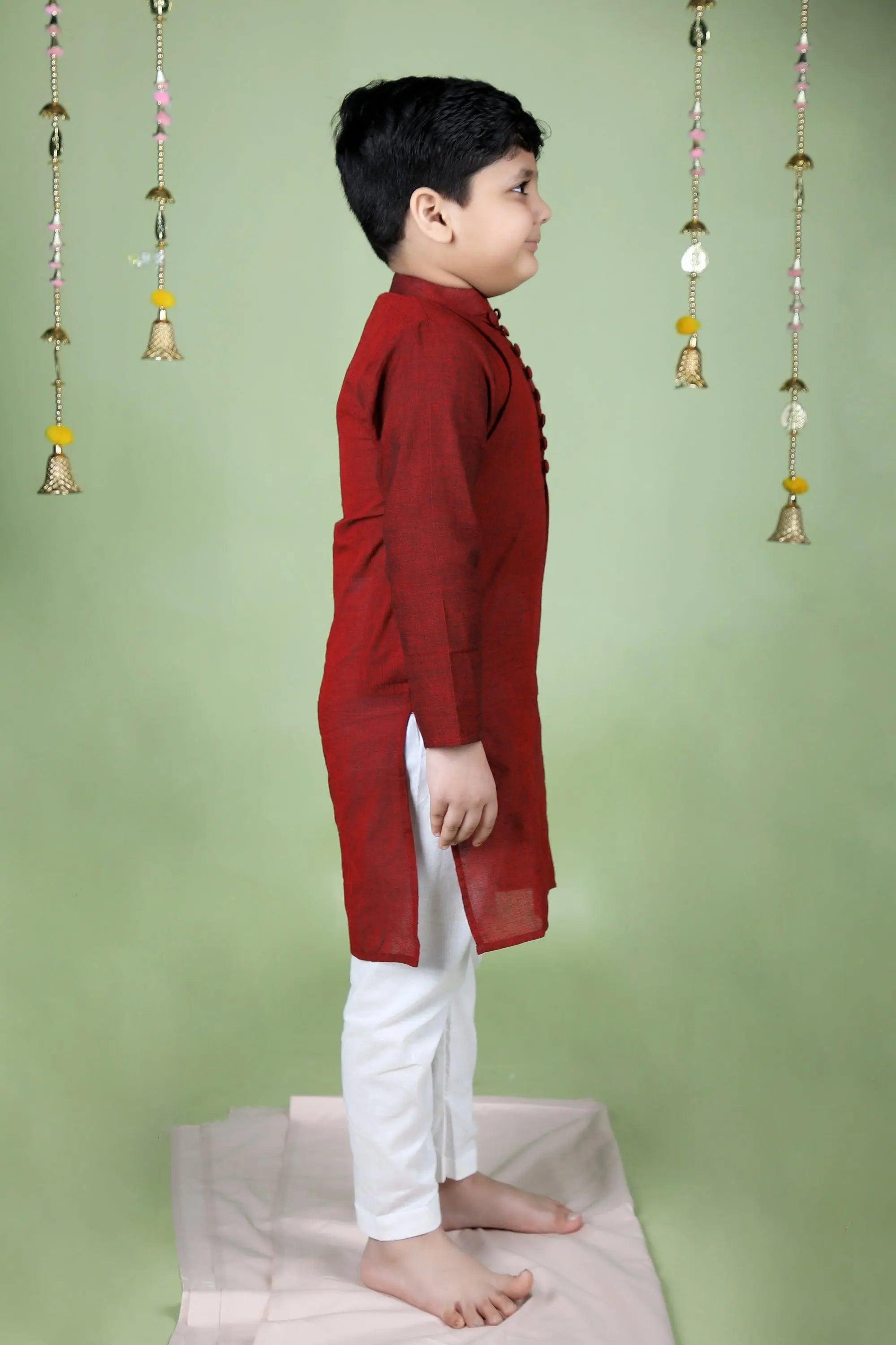 MAROON KURTA SET - Totdot