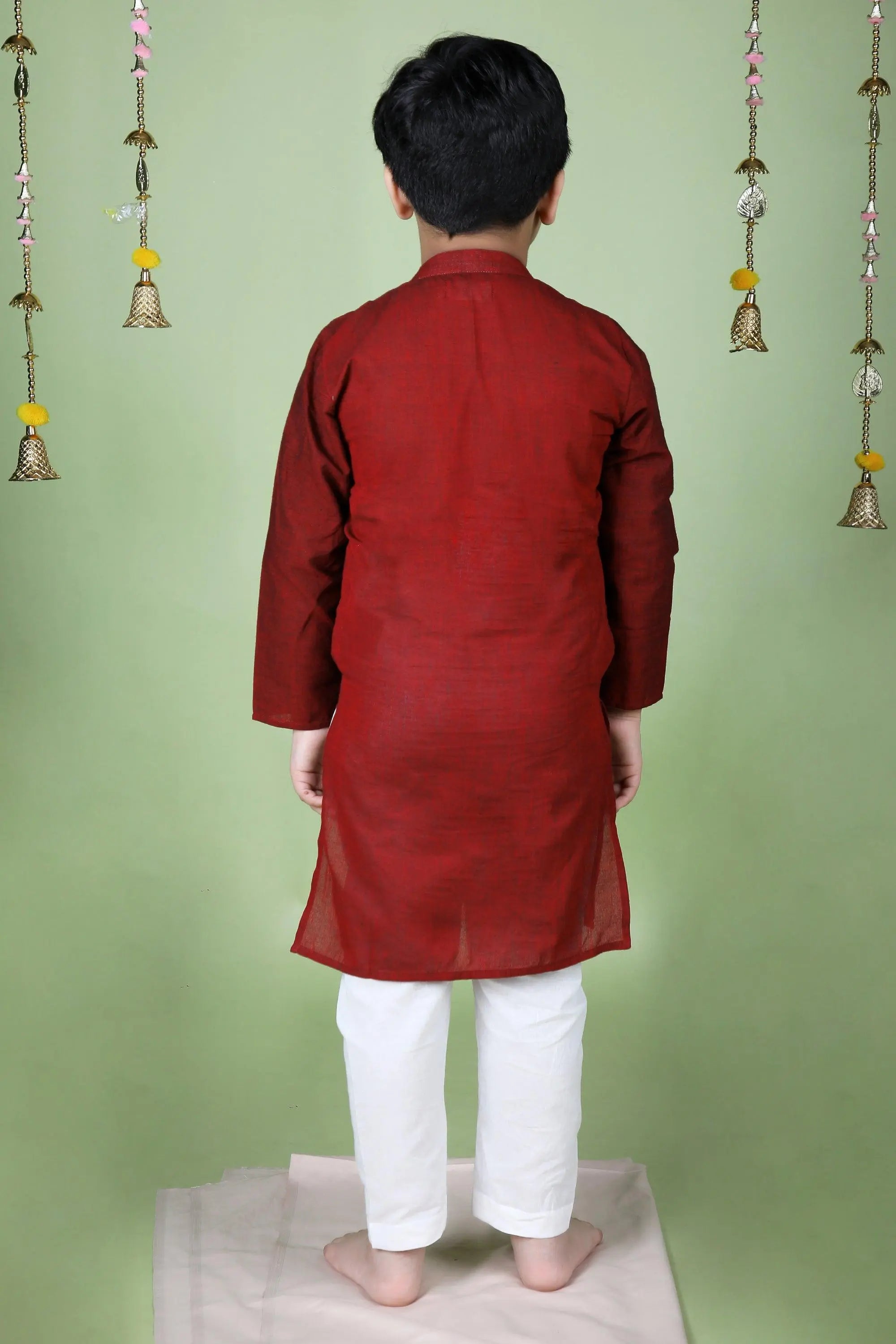 MAROON KURTA SET - Totdot