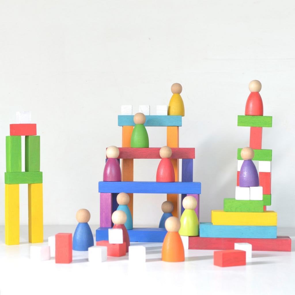 Math Play Rods - 64 Pieces - Totdot