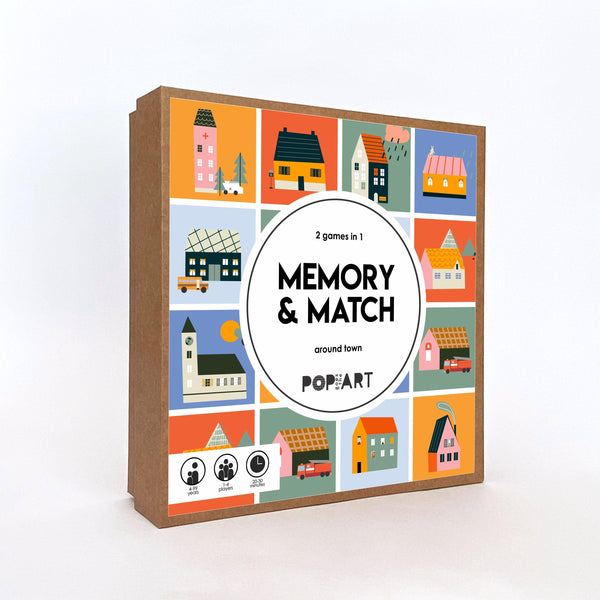 Memory and Match Game - Around Town - Totdot