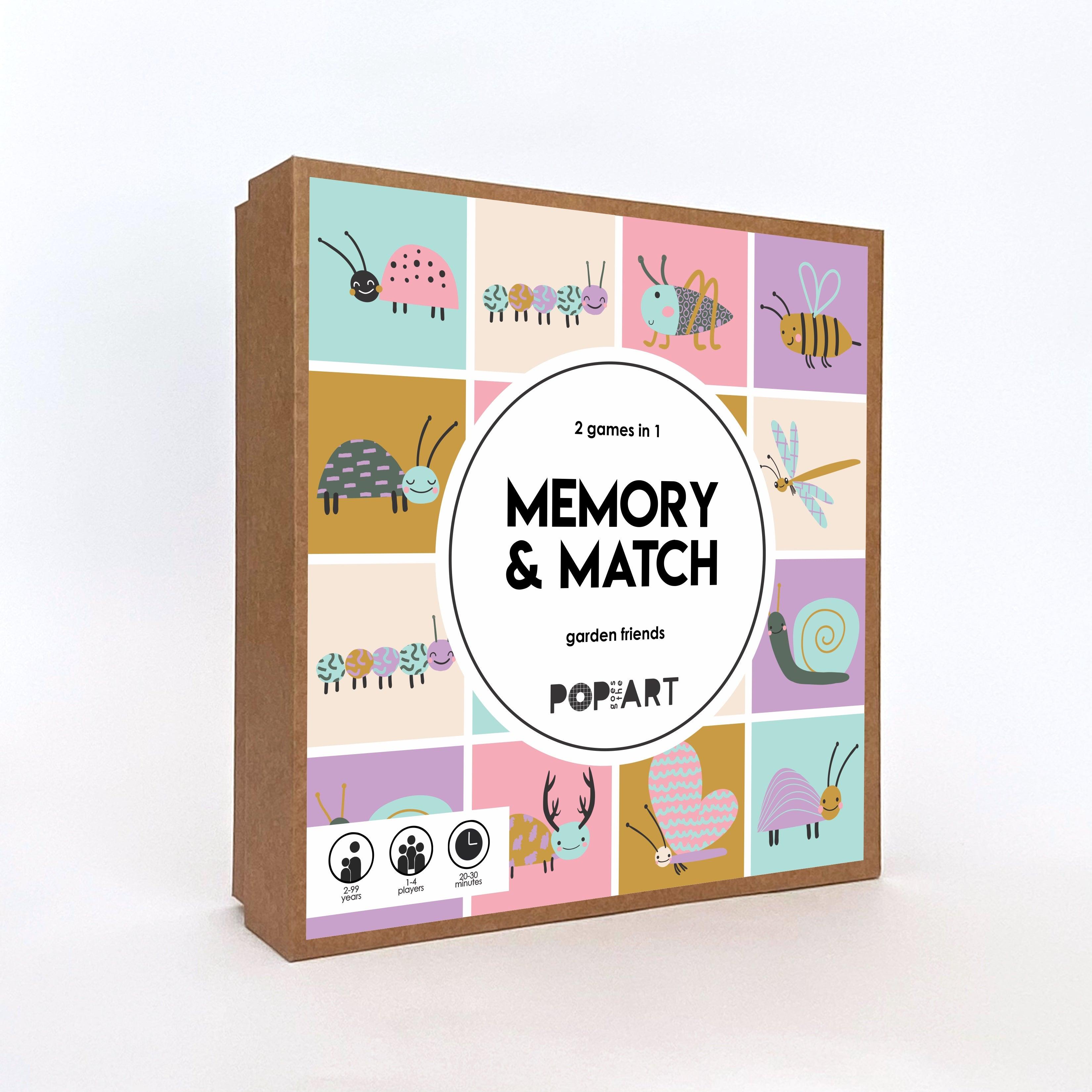 Memory and Match Game - Garden Friends - Totdot