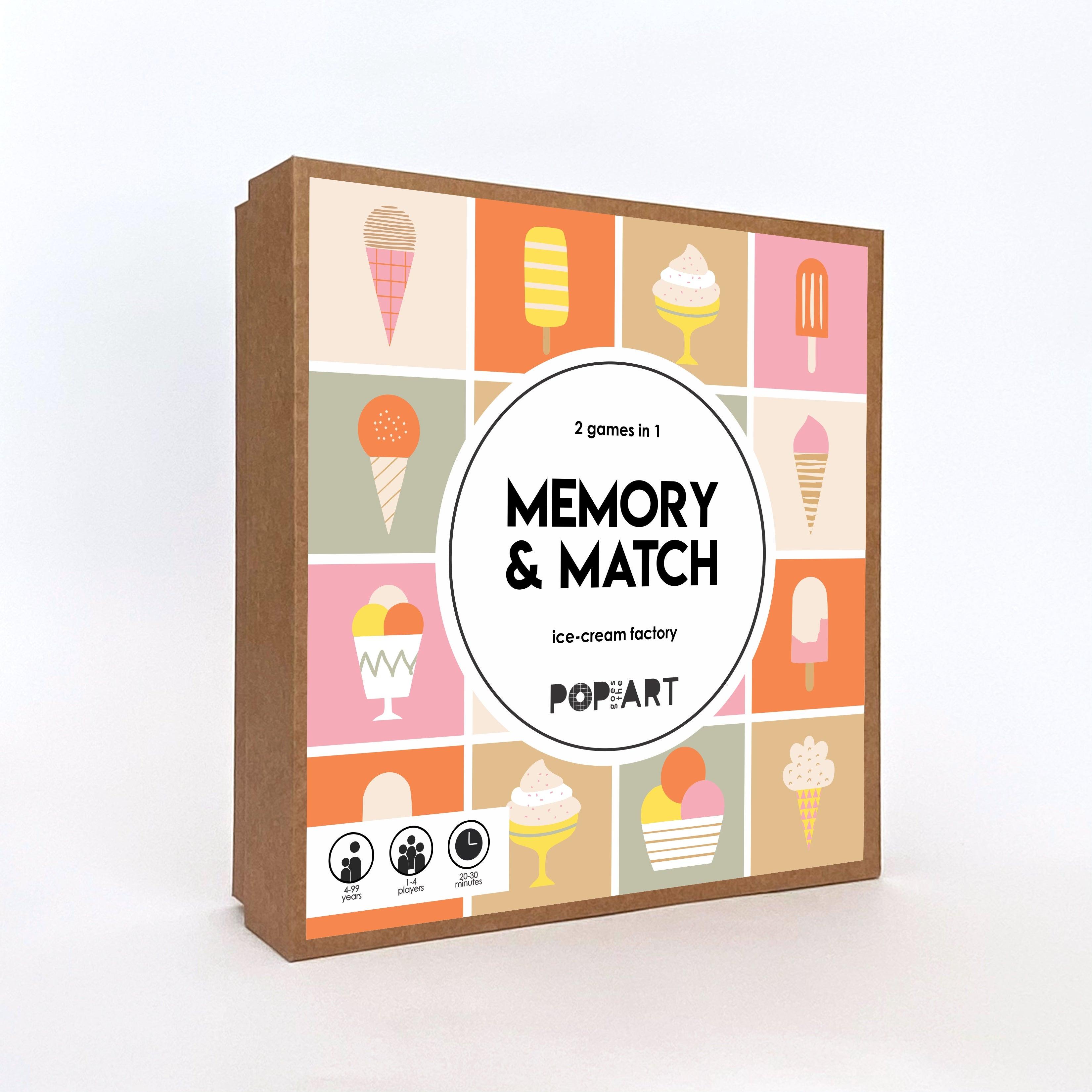 Memory and Match Game - Ice Cream Factory - Totdot