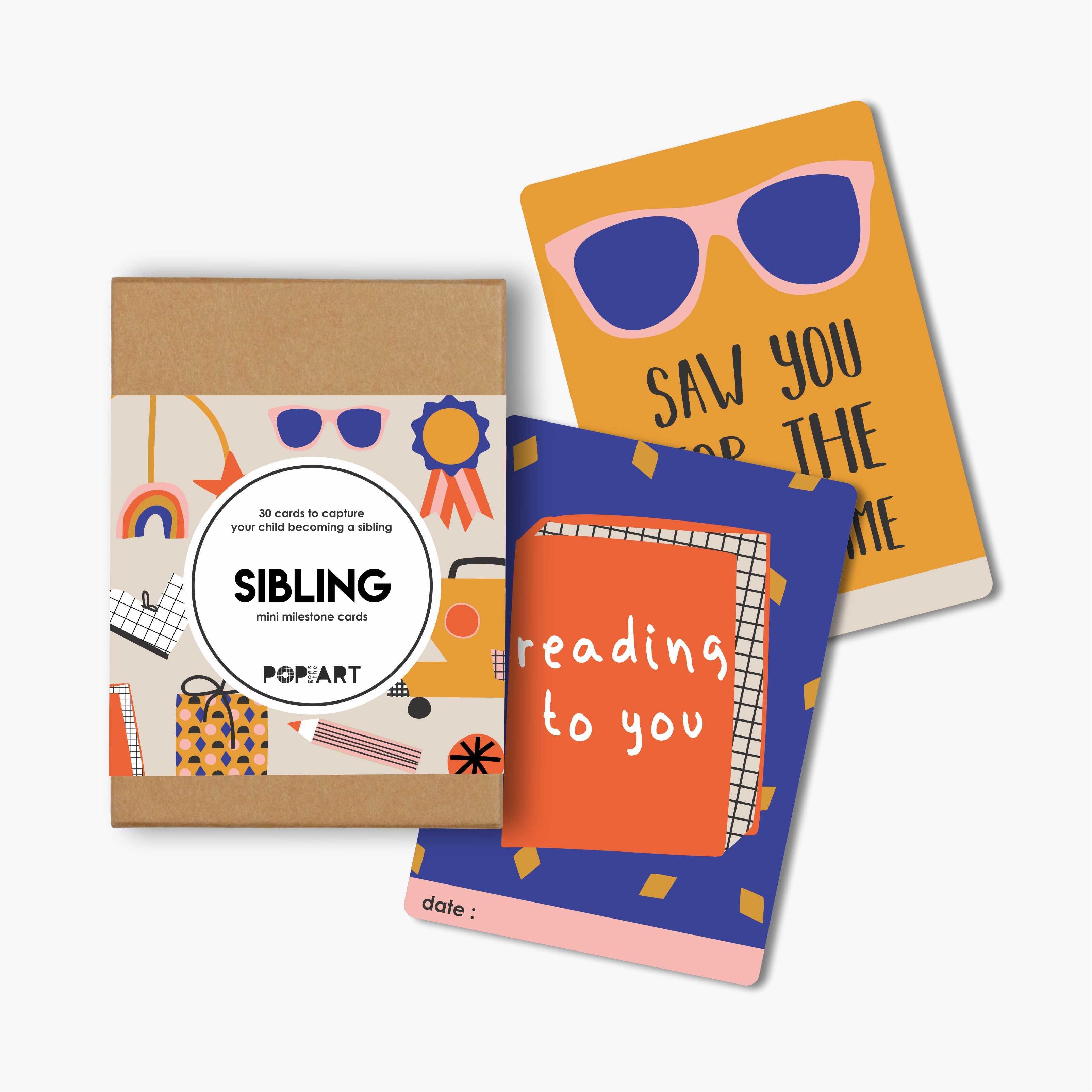 Mini Milestone Cards Sibling - Totdot