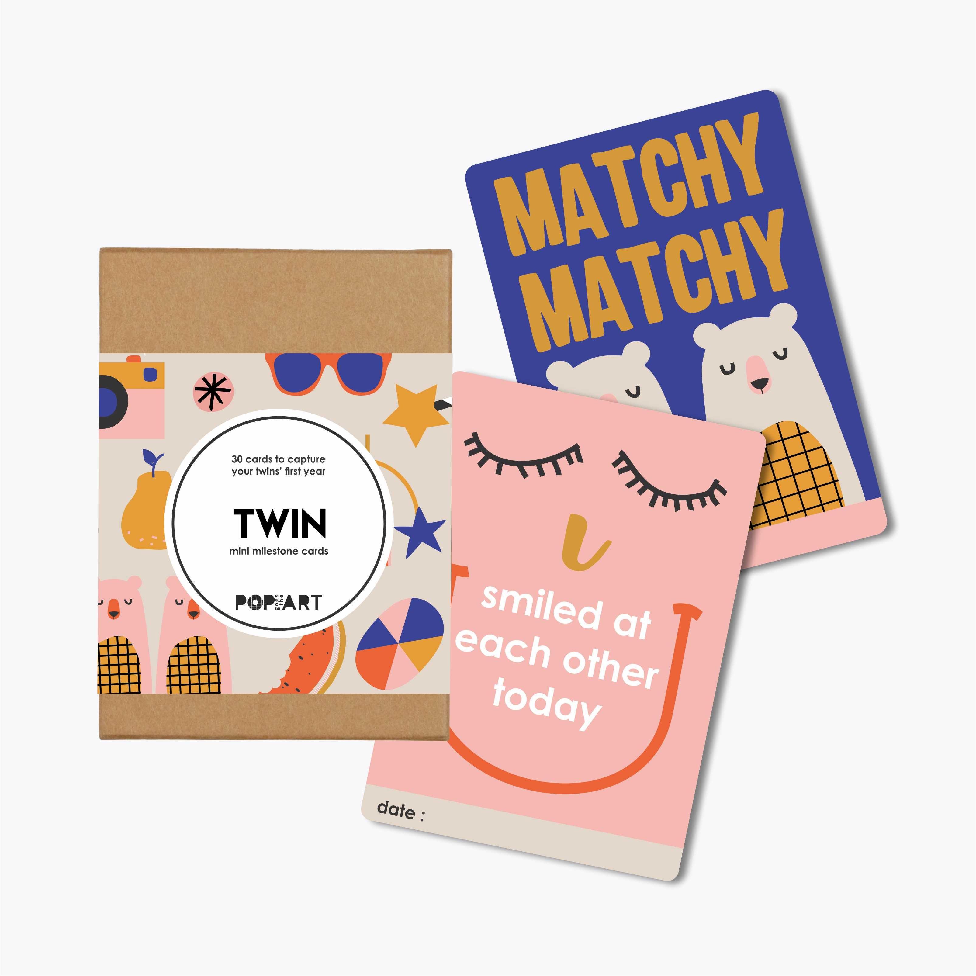 Mini Milestone Cards Twin - Totdot