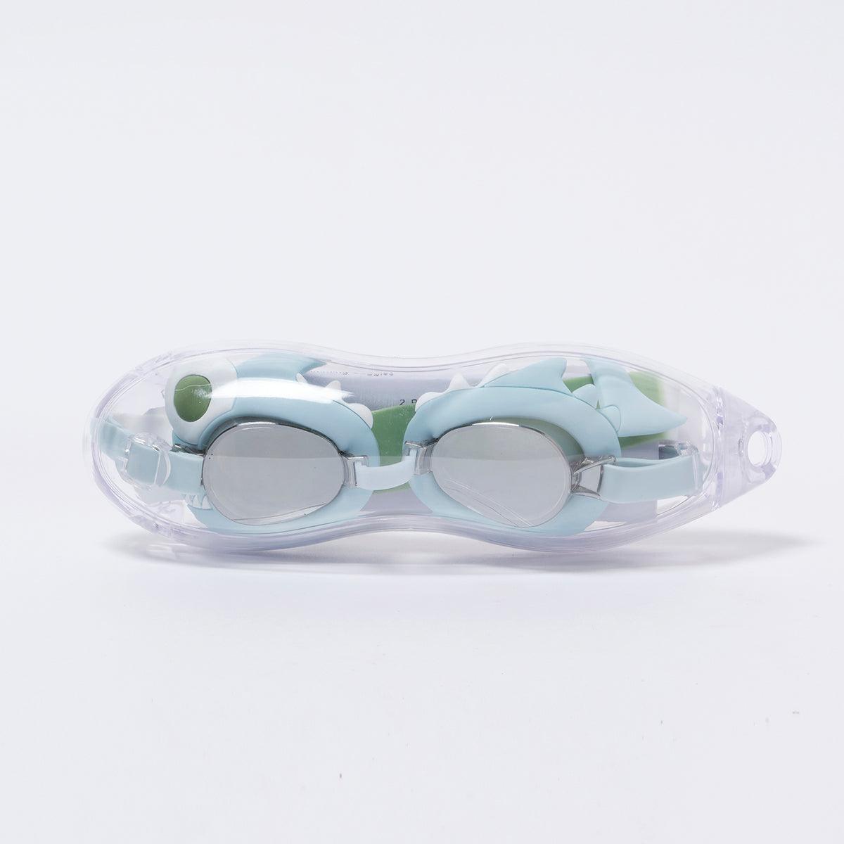 Mini Swim Goggles Shark Tribe Khaki - Totdot