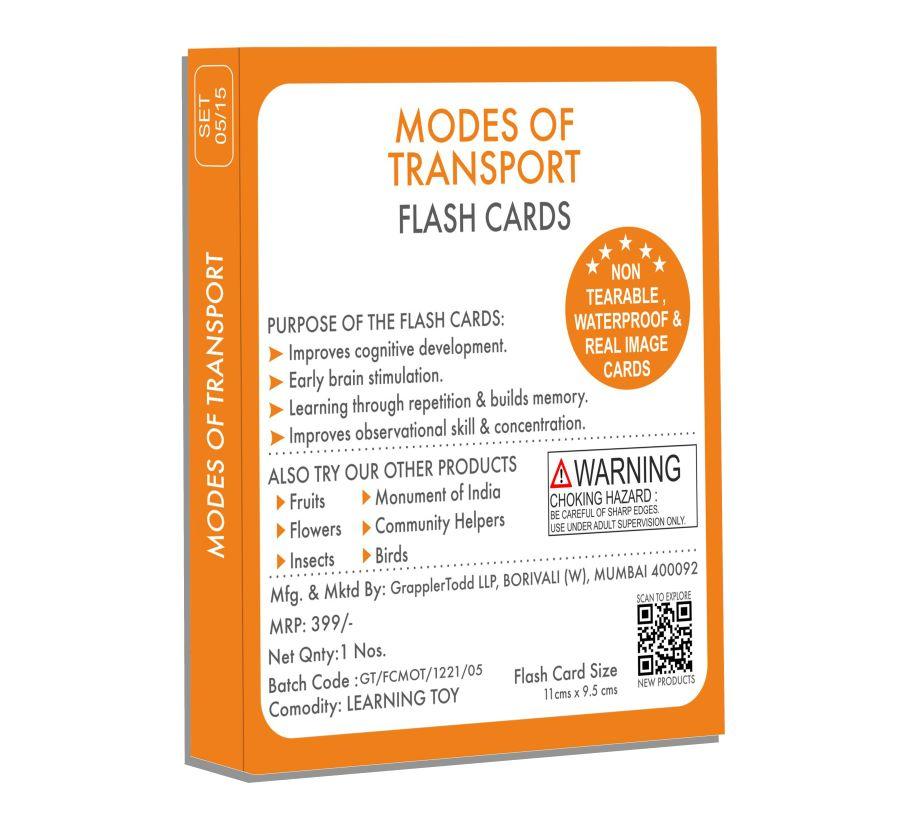 Modes Of Transport Flash Cards - Totdot