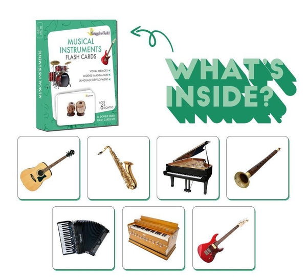 Musical Instruments Flash Cards - Totdot